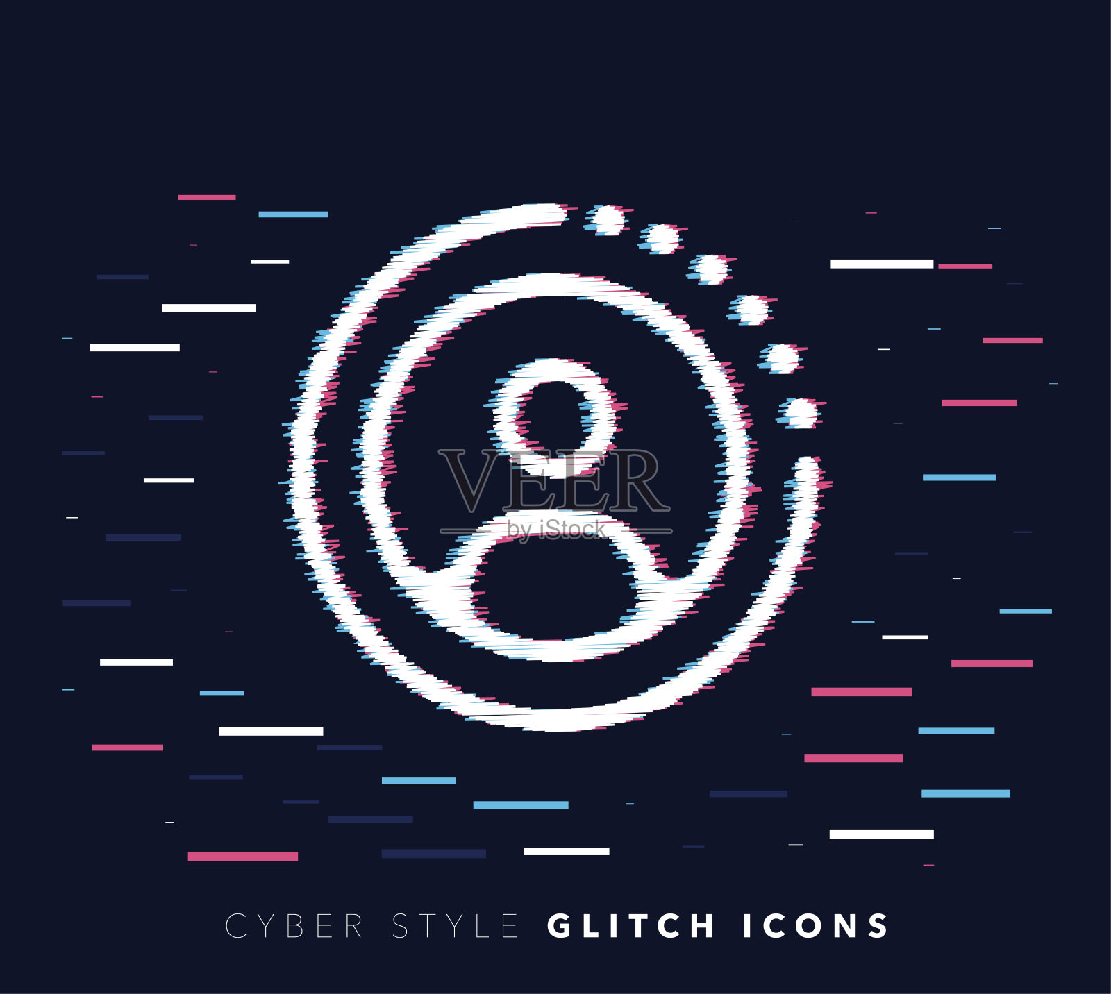 互联网隐私故障效应矢量图标插图插画图片素材