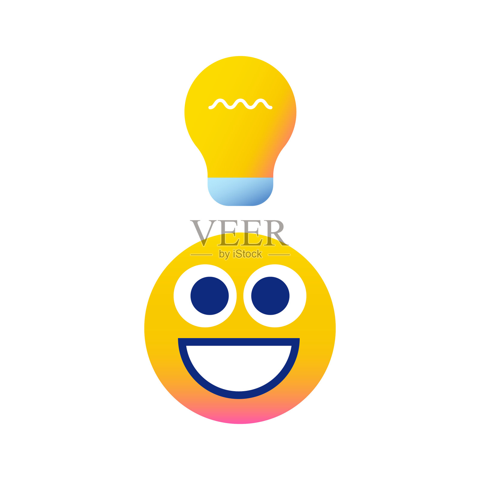 表情符号灯泡图标素材