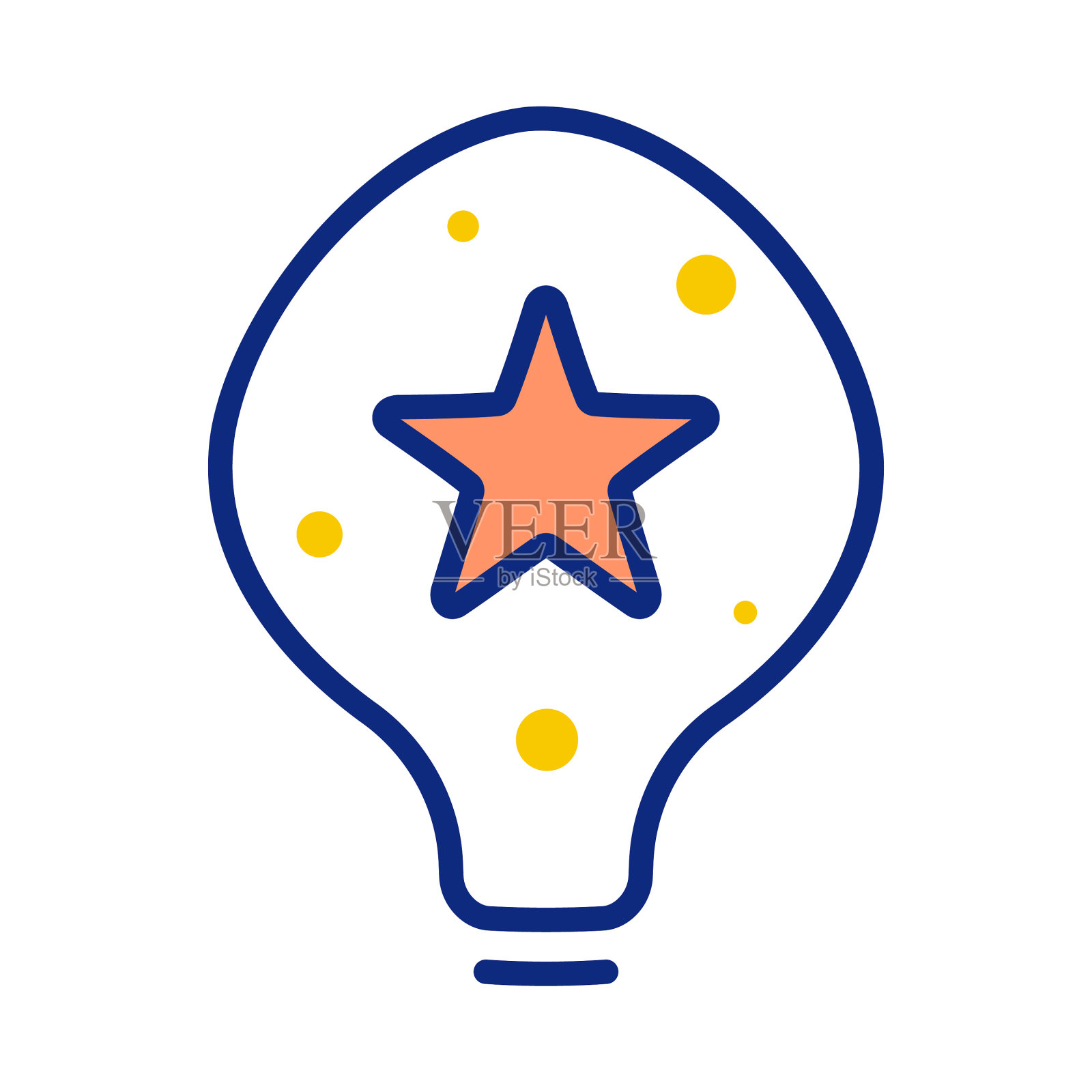 灯泡简约设计插画图片素材