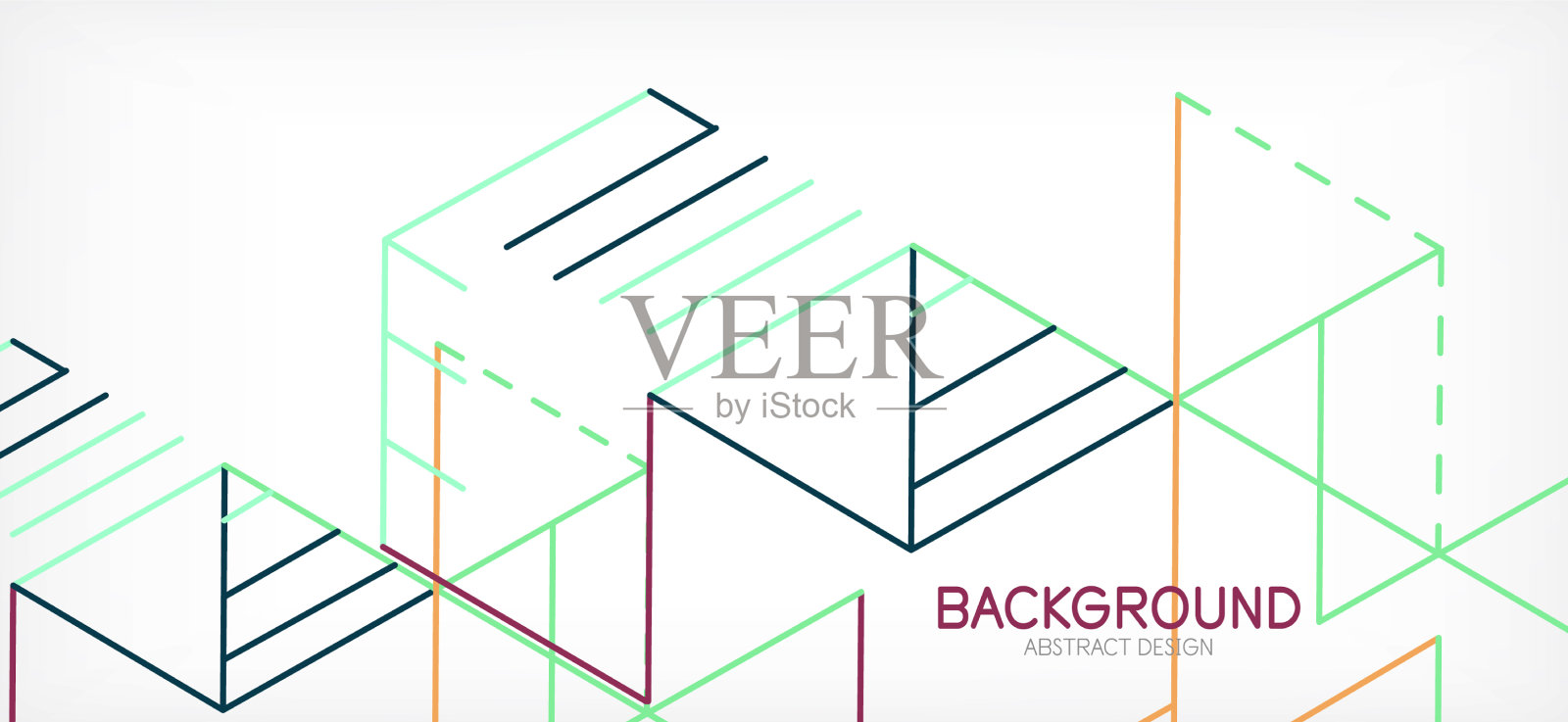 抽象的背景色线在白色上插画图片素材