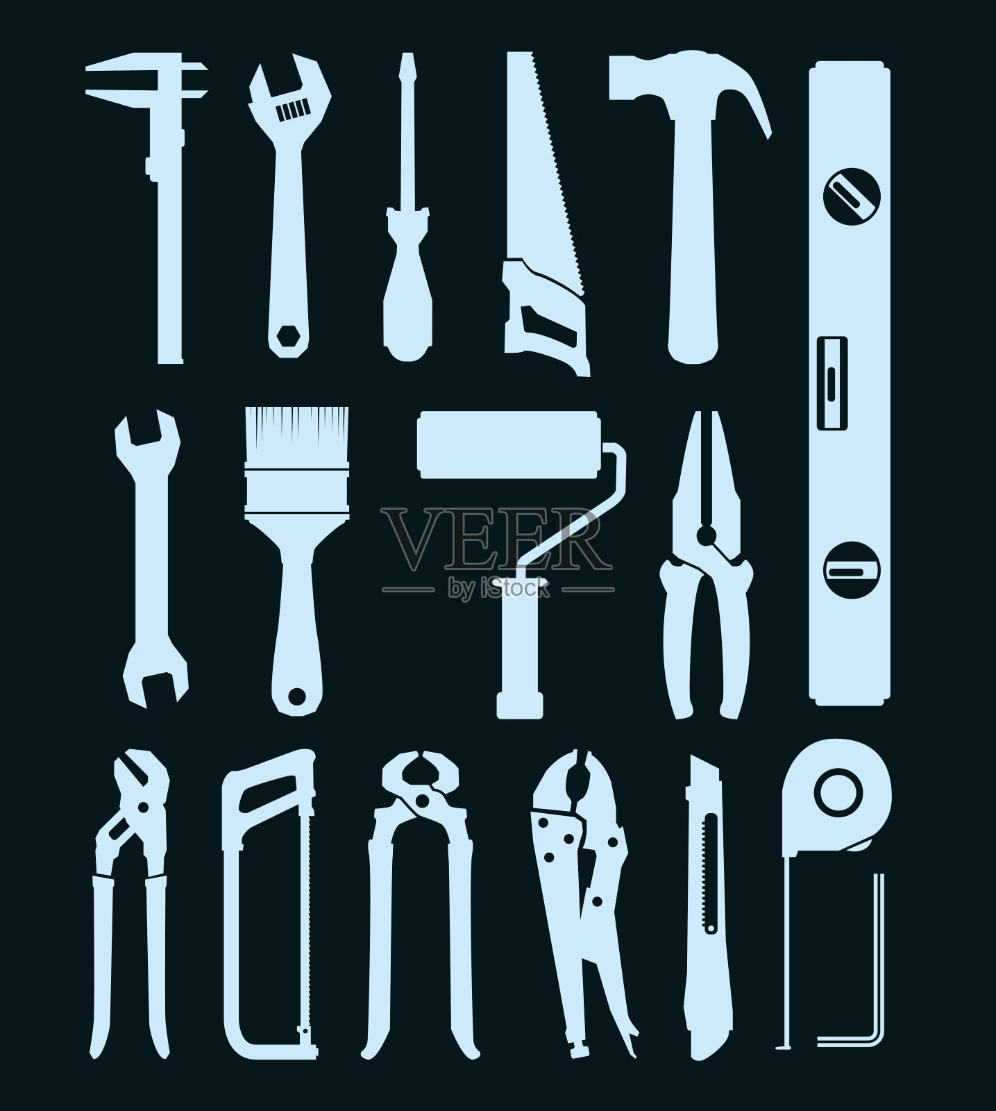 成套手工工具插画图片素材
