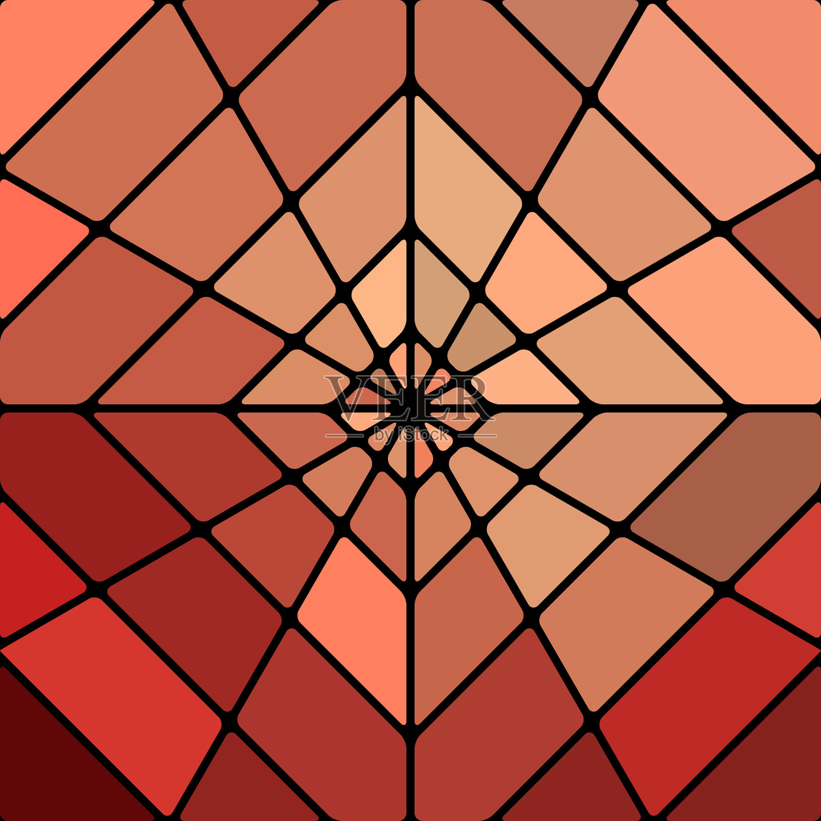 抽象矢量彩色玻璃马赛克背景插画图片素材