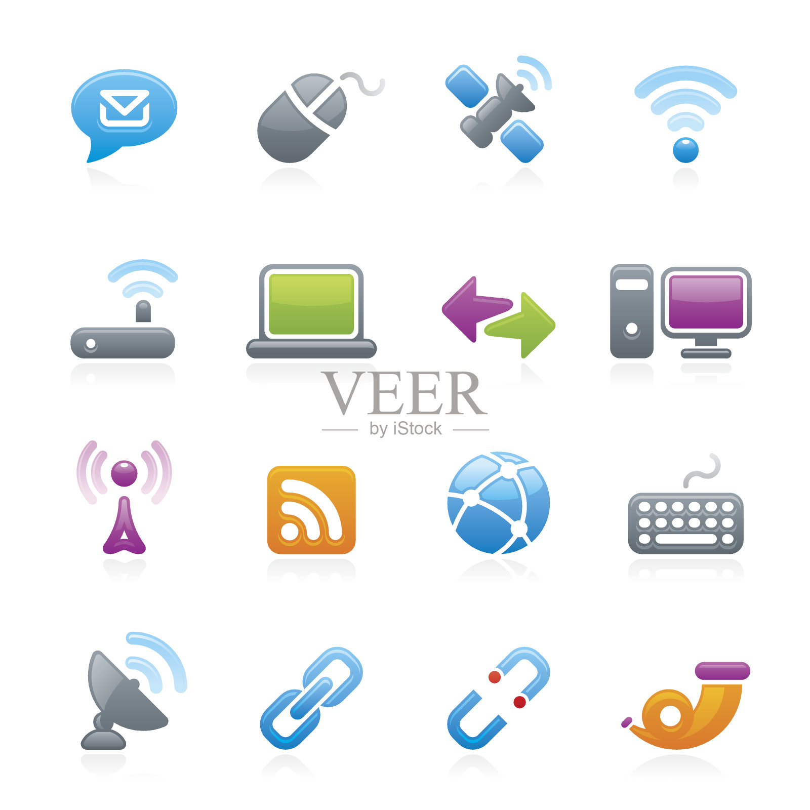 各种与电信有关的图标图标素材