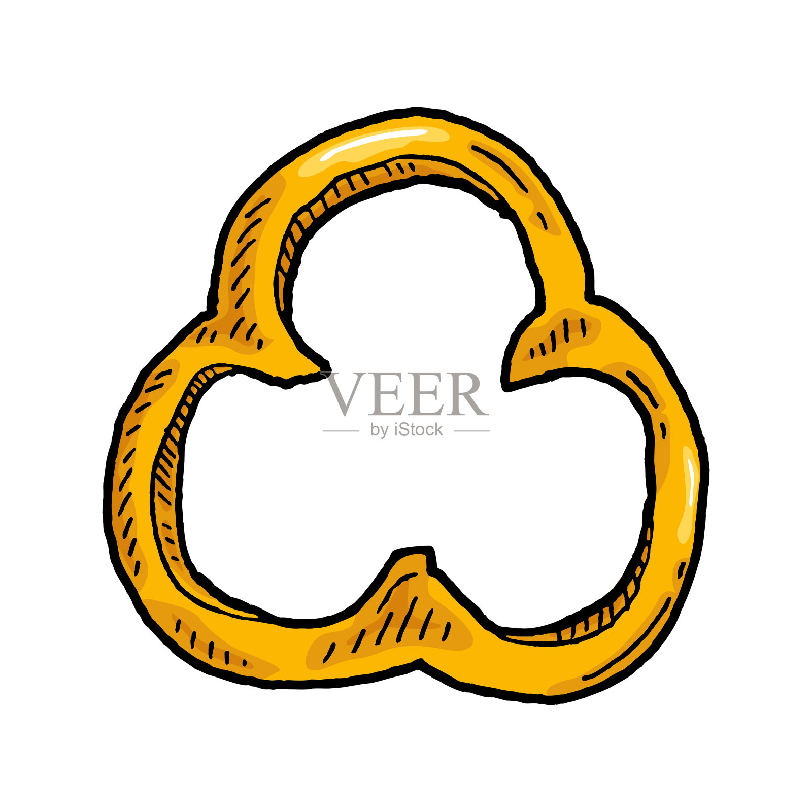 甜黄甜椒片。复古矢量雕刻彩色插图。插画图片素材