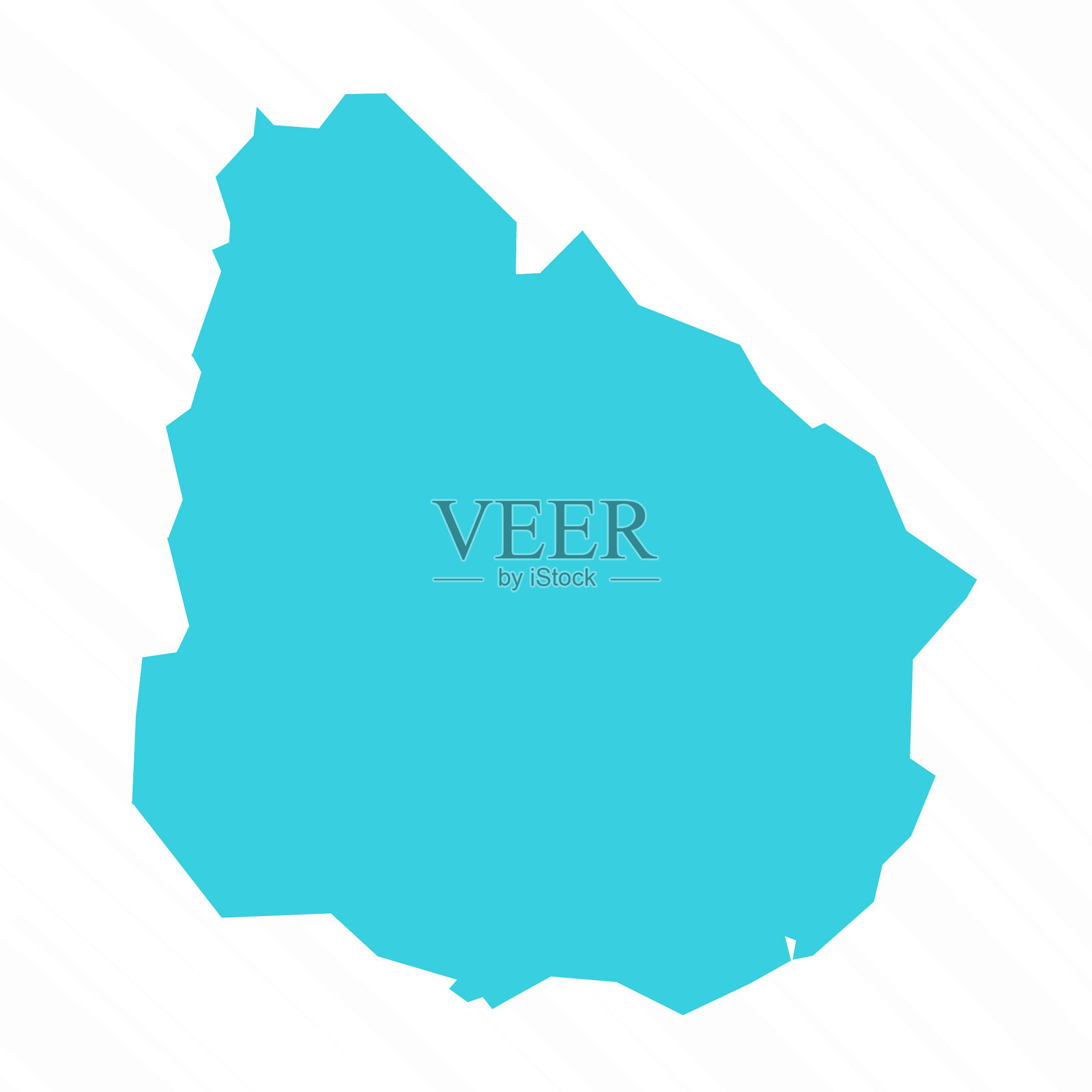 矢量简单地图乌拉圭国家插画图片素材