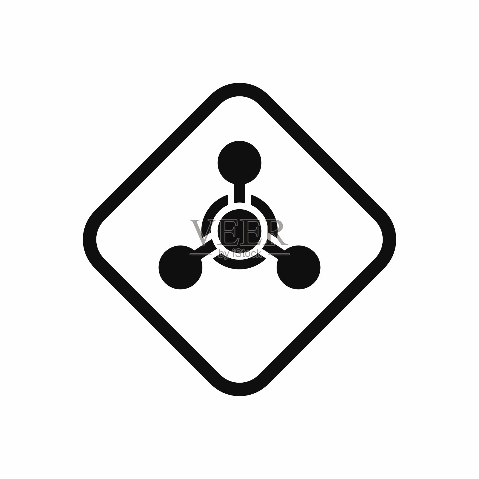 化学武器警告标志设计矢量插画图片素材