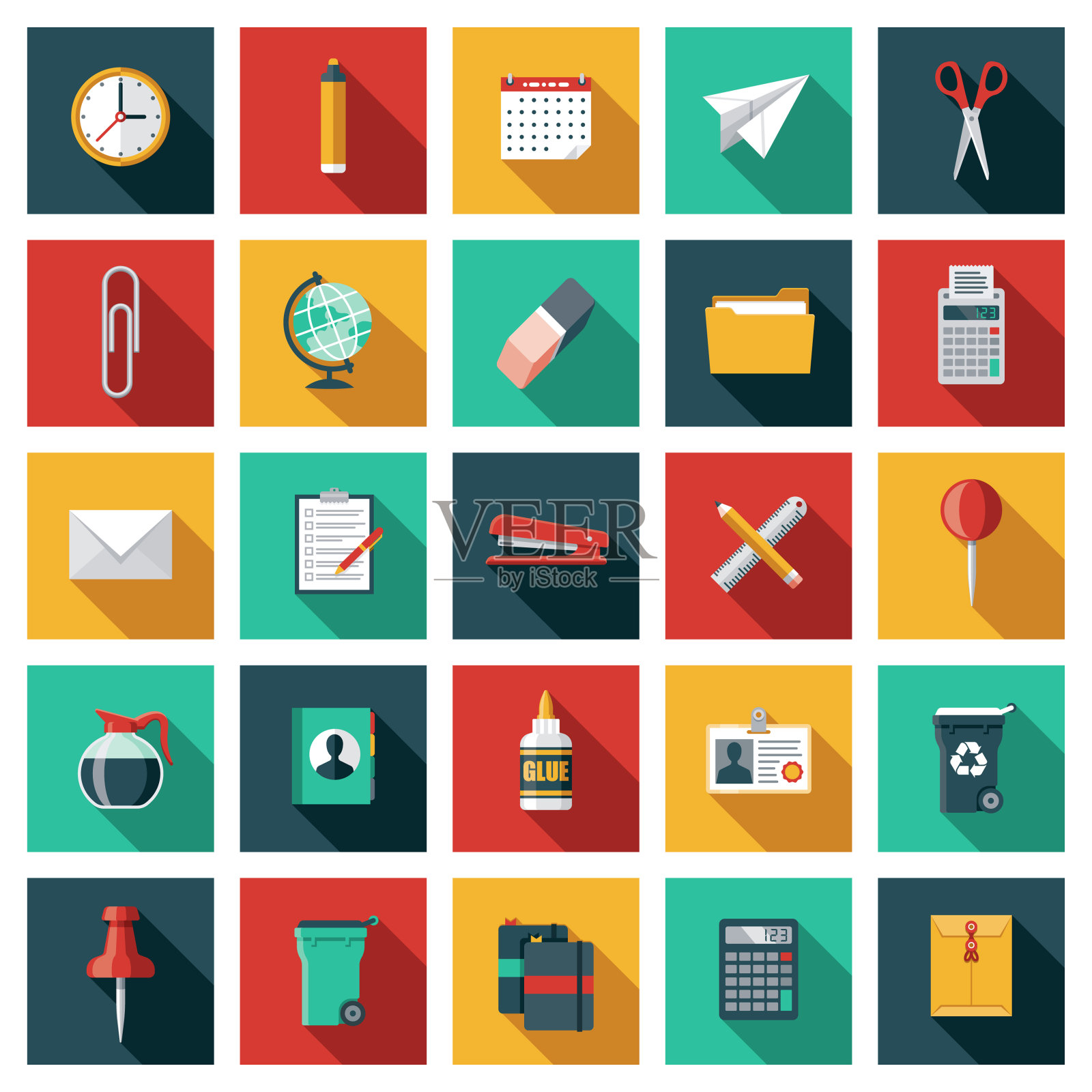 办公用品图标套装图标素材
