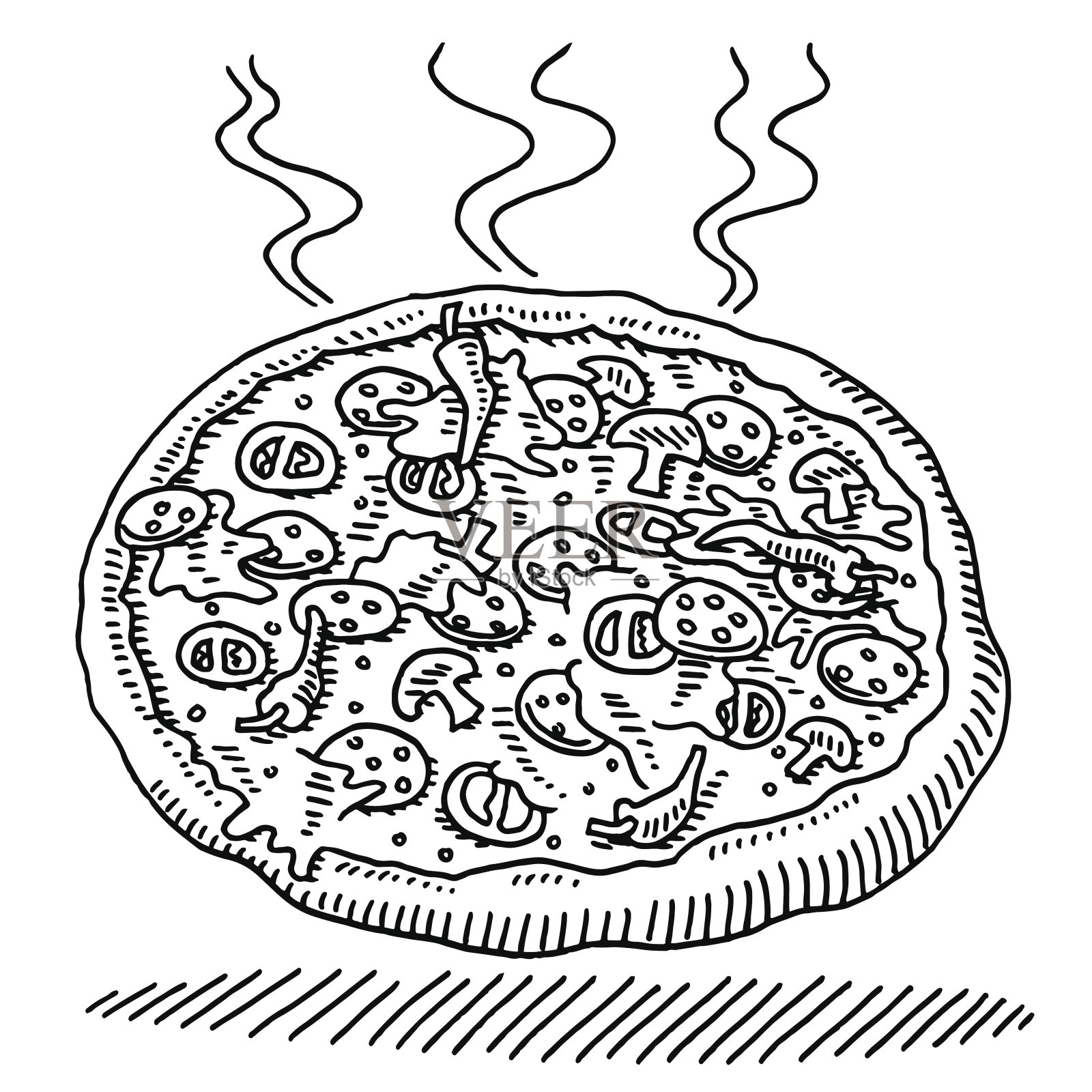 美味的披萨饼图设计元素图片