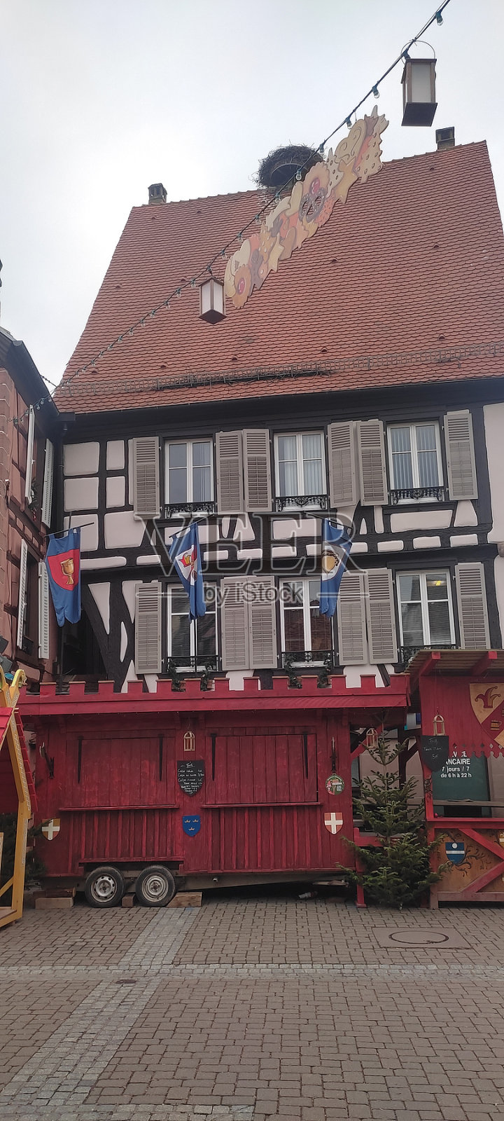 里博维尔的圣诞市场照片摄影图片