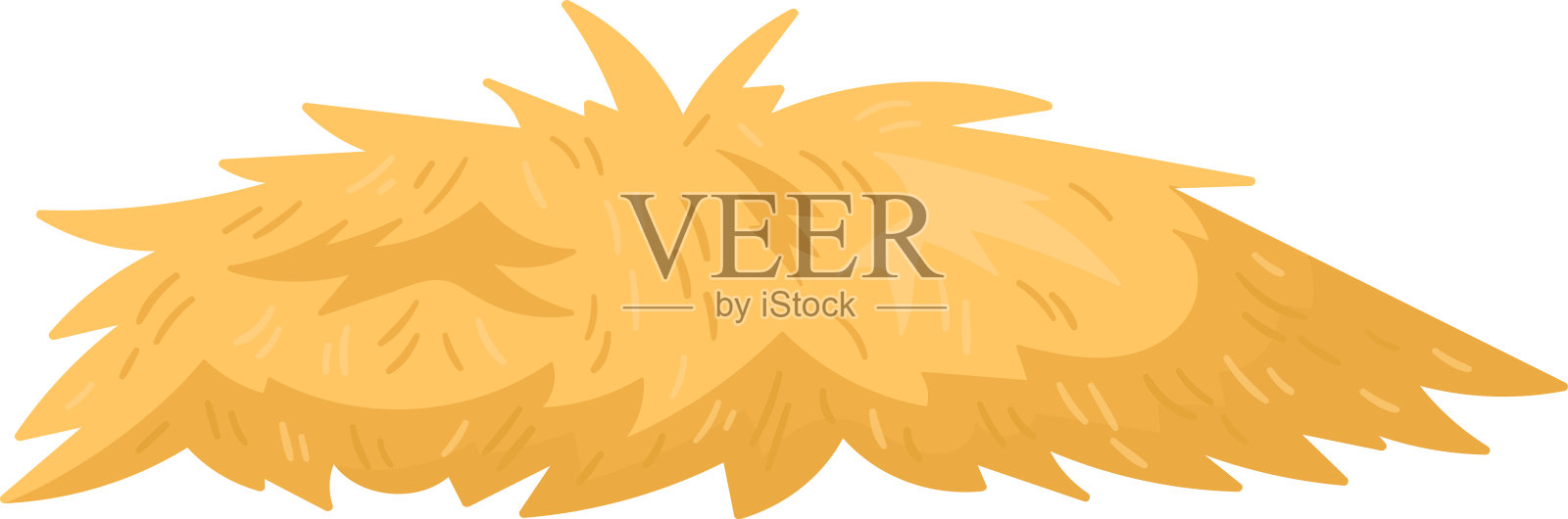 干农场干草堆插画图片素材