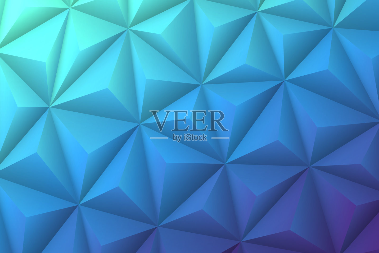 抽象几何纹理-低多边形背景-多边形马赛克-蓝色梯度插画图片素材