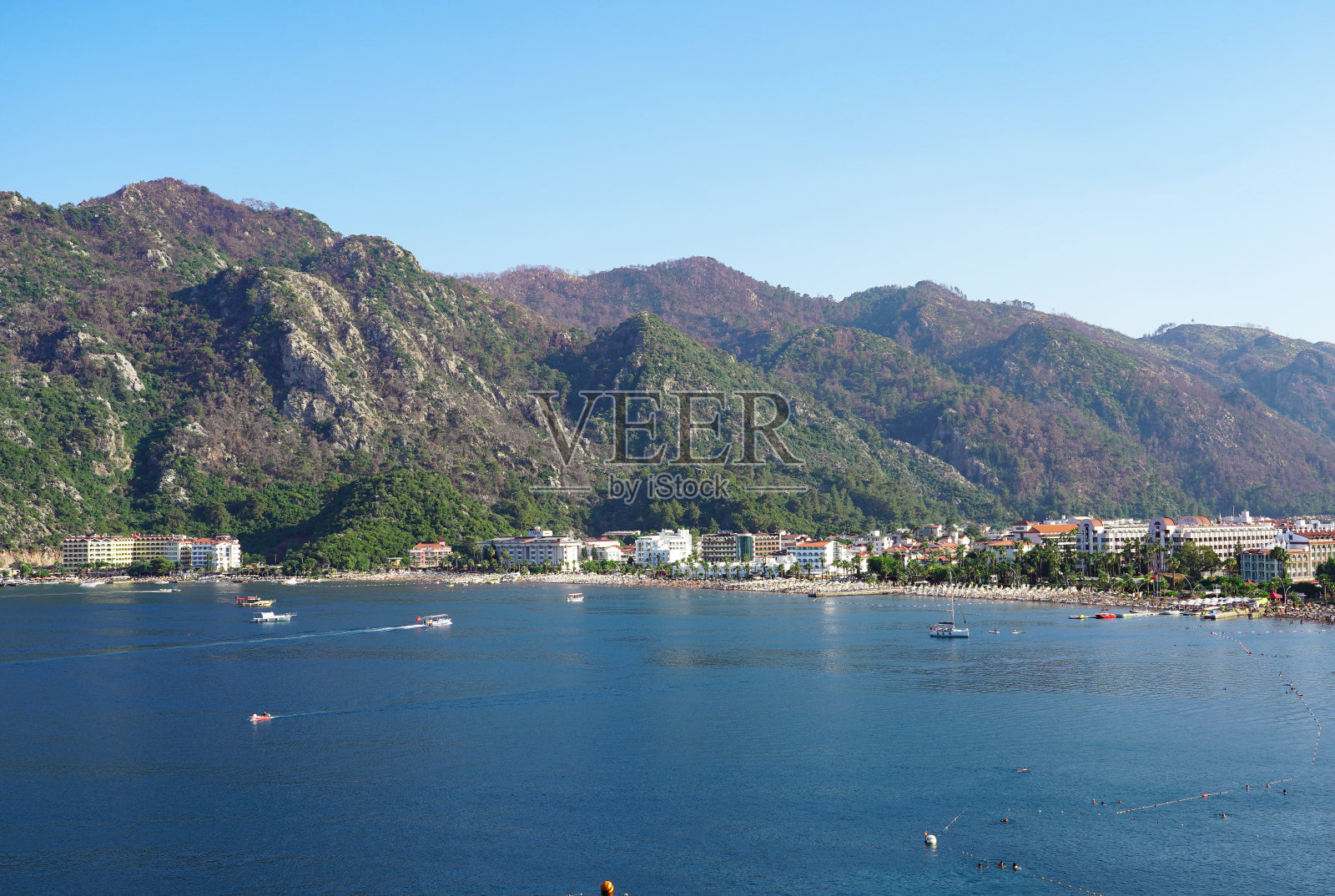 Marmaris İçmeler在Muğla t<e:1> rkiye的城镇视图照片摄影图片