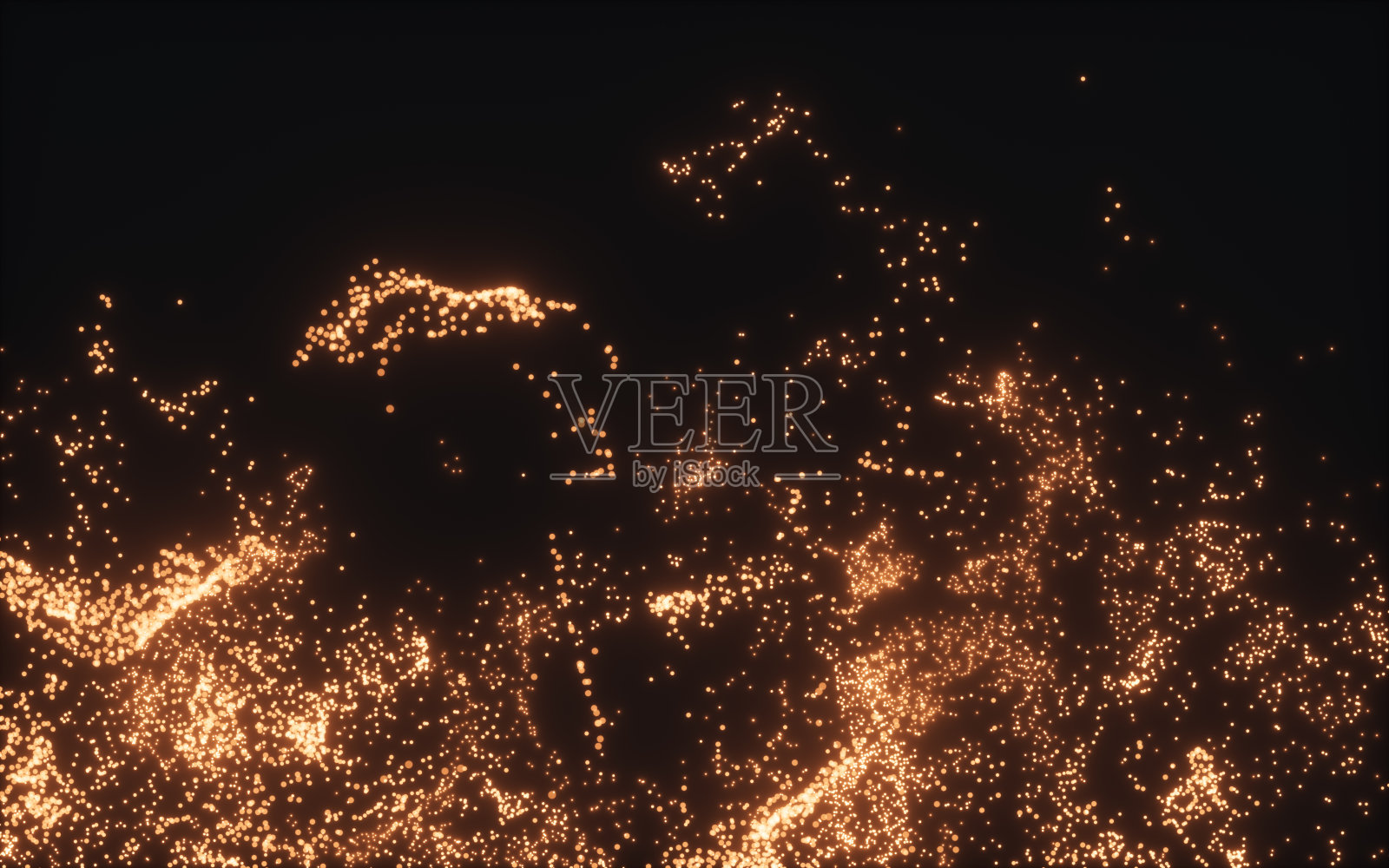 抽象发光粒子,3d渲染。照片摄影图片