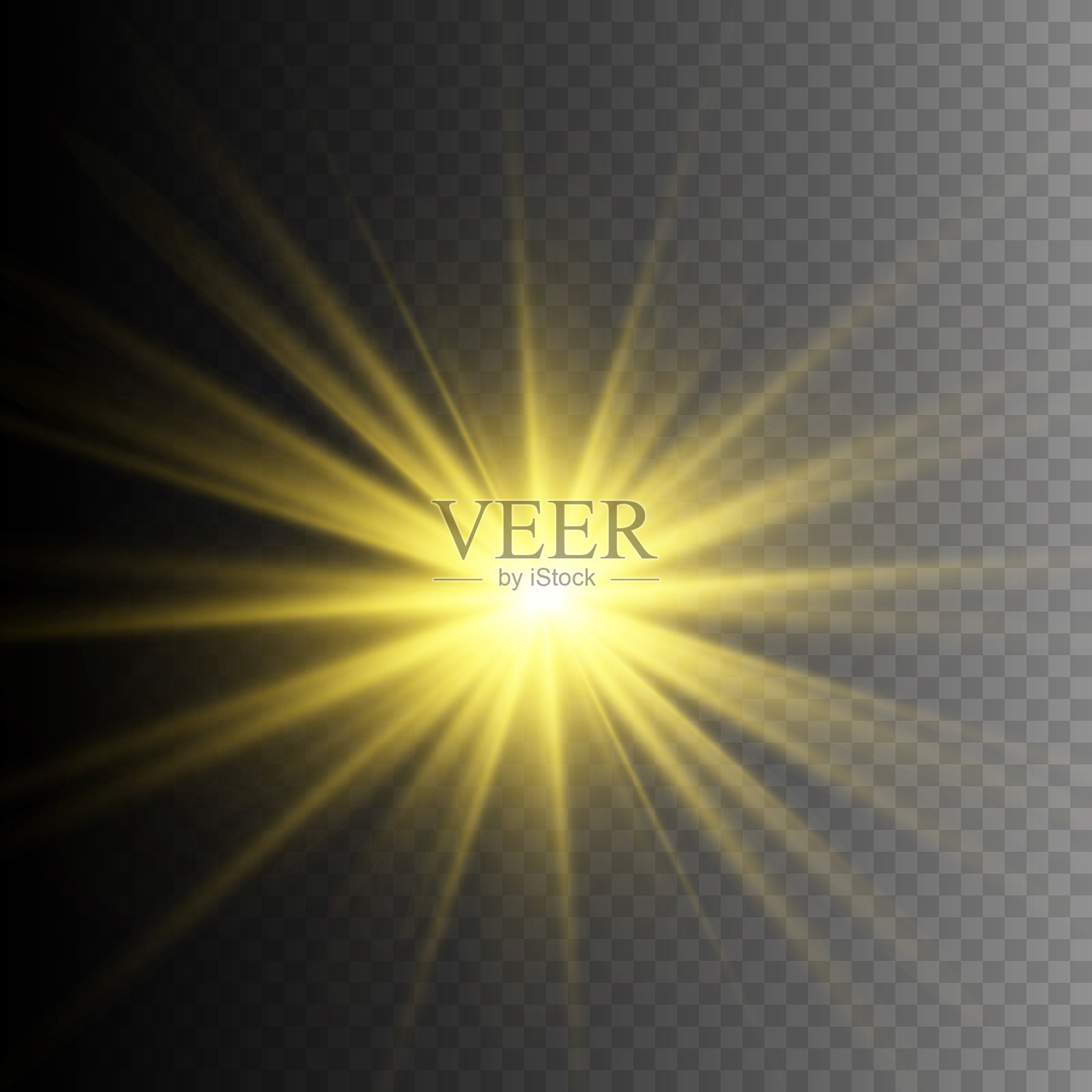 黄色的光爆炸了插画图片素材