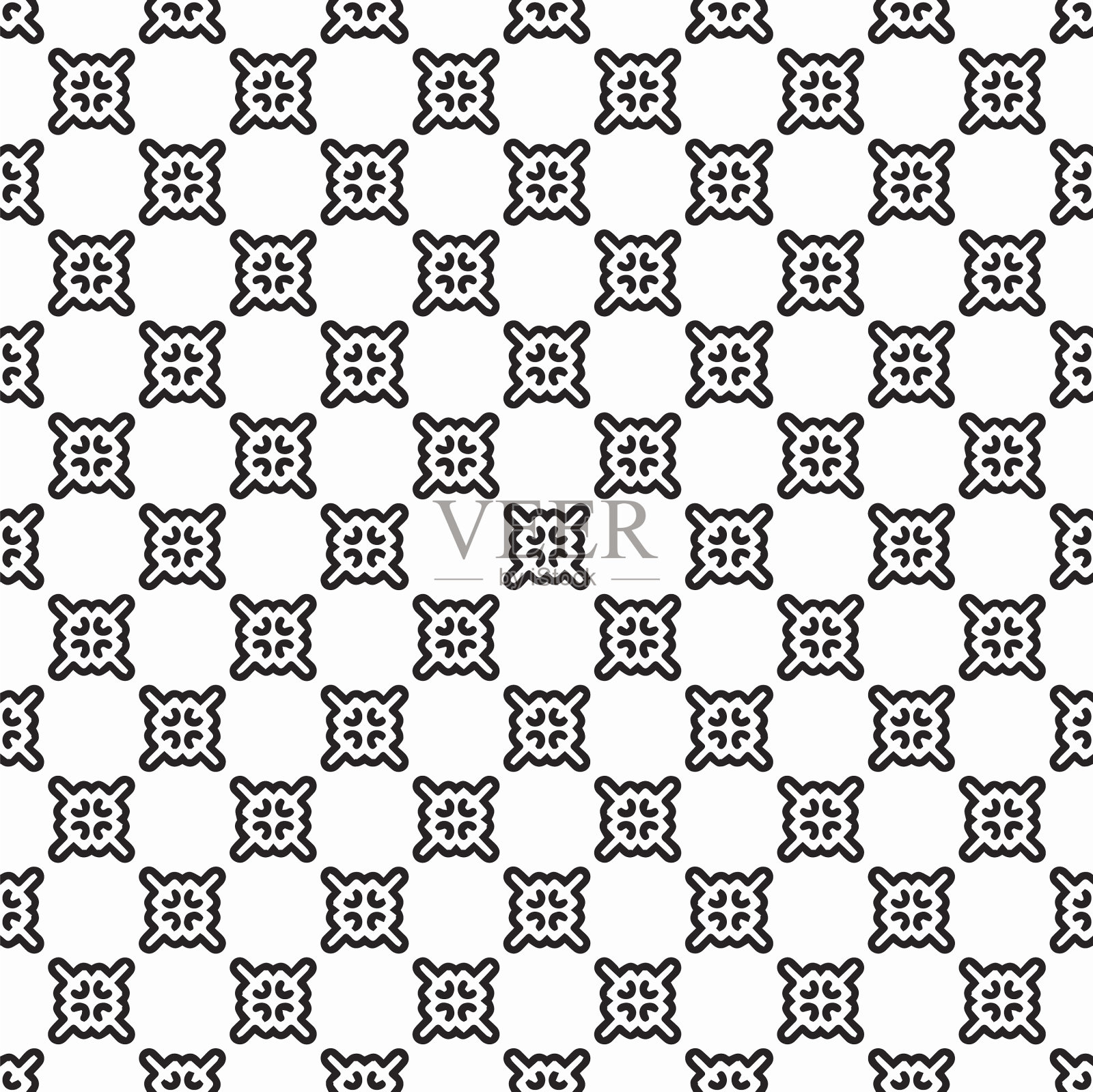 黑白无缝图案纹理插画图片素材