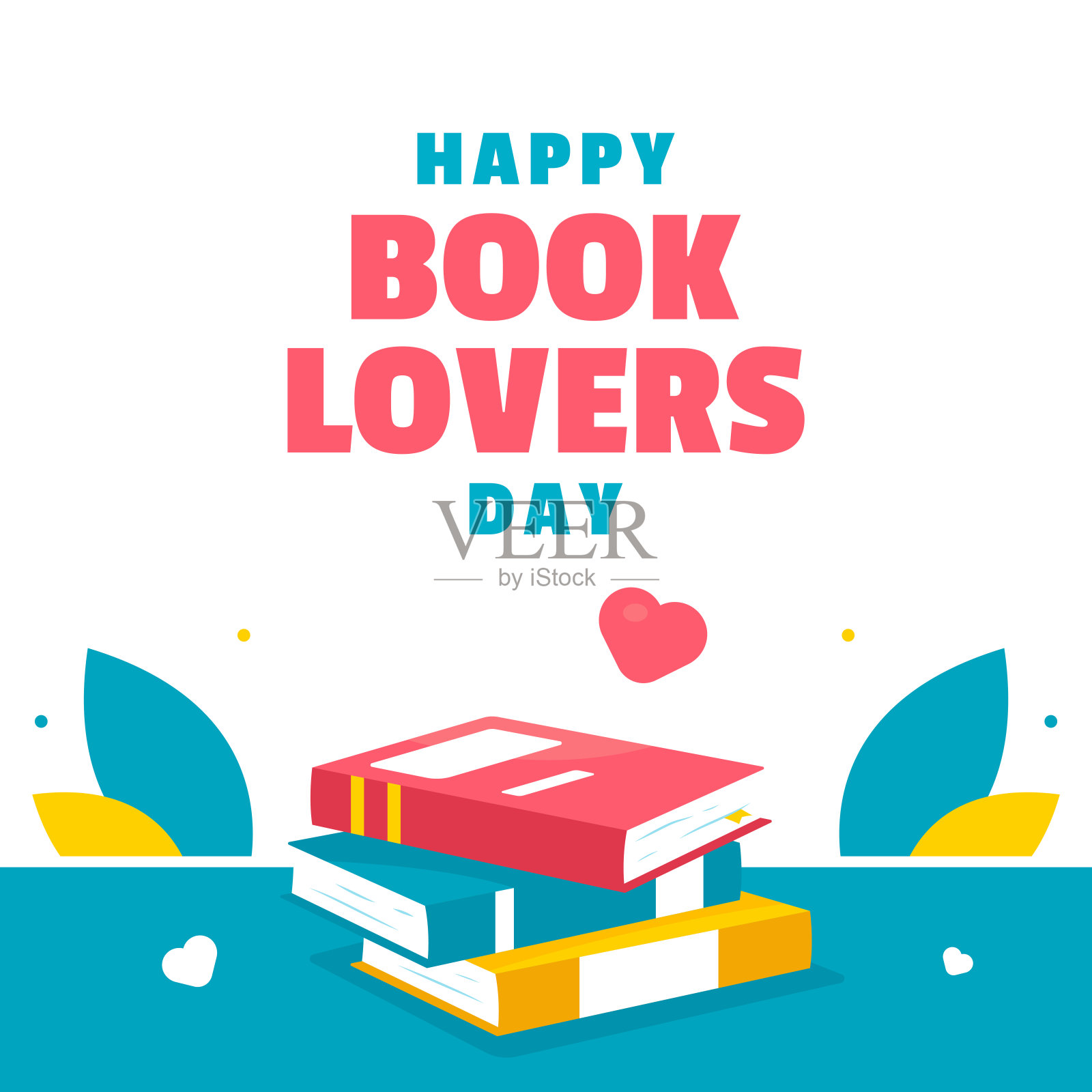 图书爱好者日平面插画活动插画图片素材