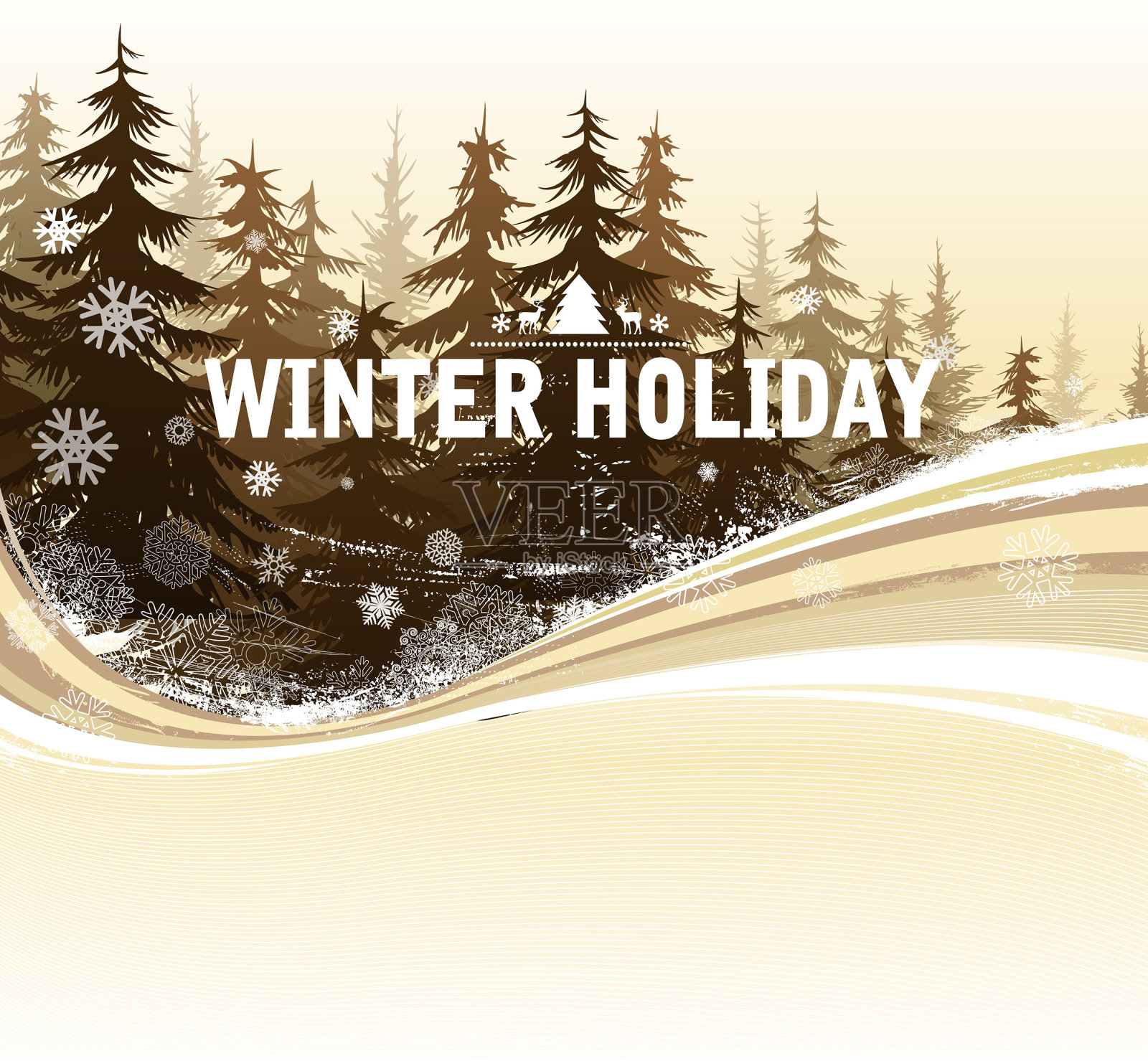 雪旅游插画图片素材