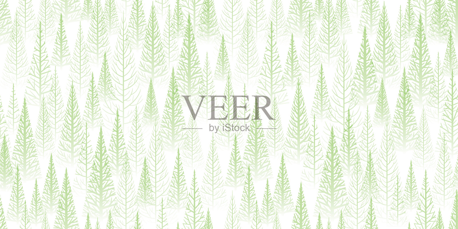 绿色森林背景插画图片素材