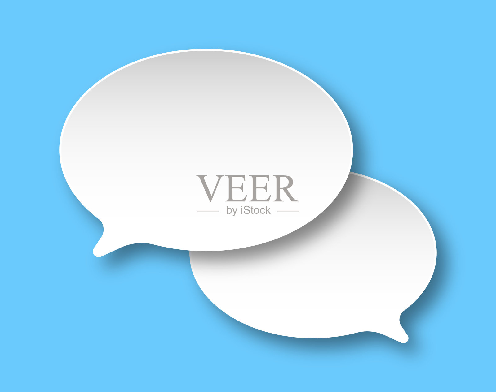 语言泡沫和思想气球插画图片素材