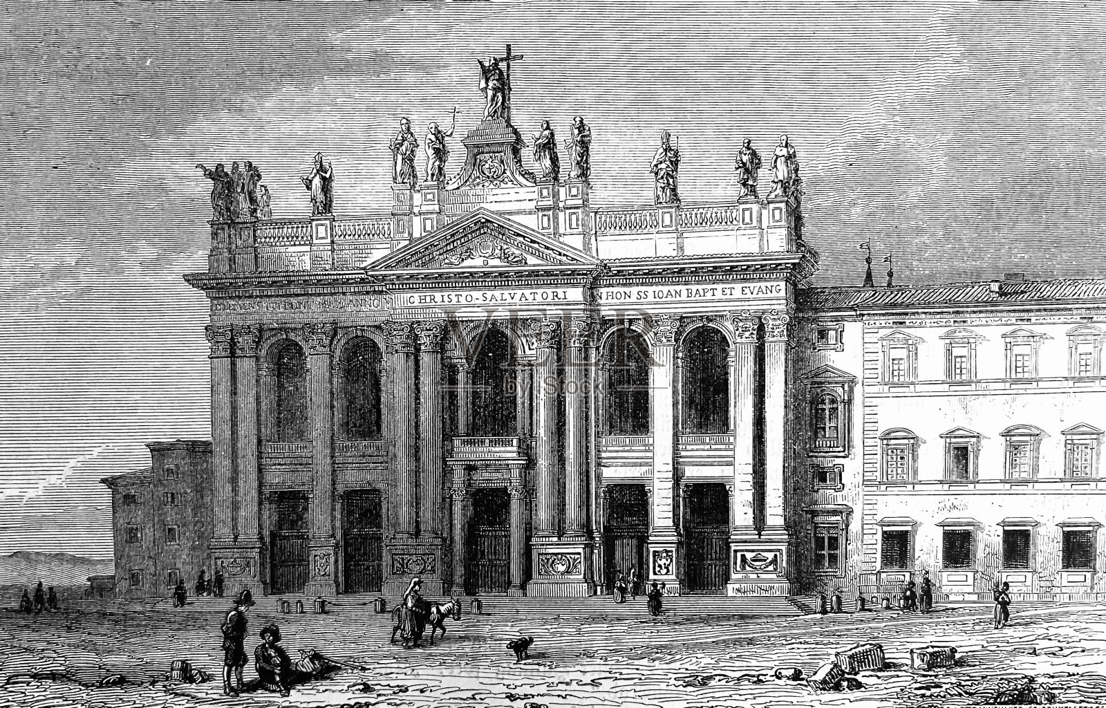 拉特拉诺的圣乔瓦尼,罗马主教教堂插画图片素材