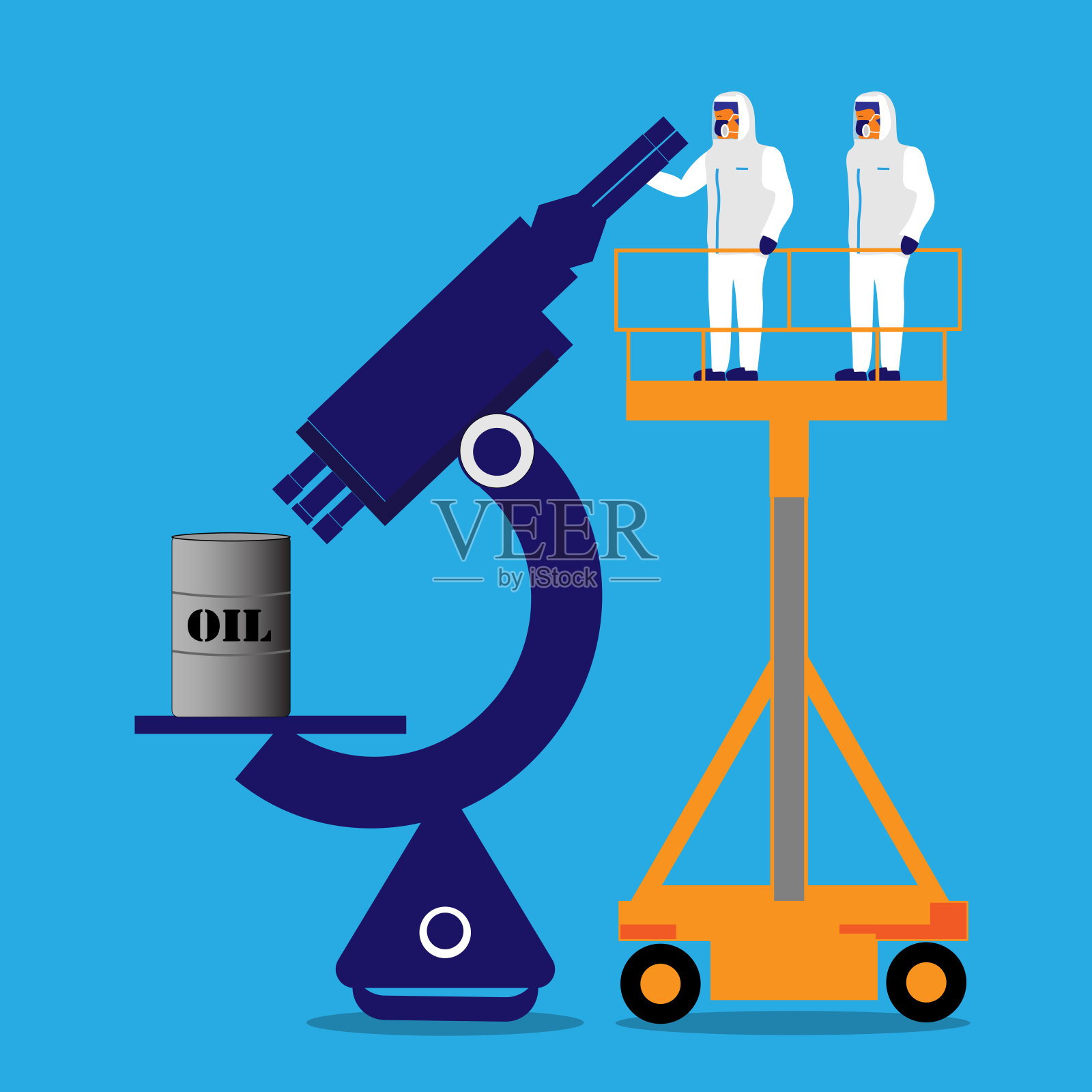 分析石油插画图片素材