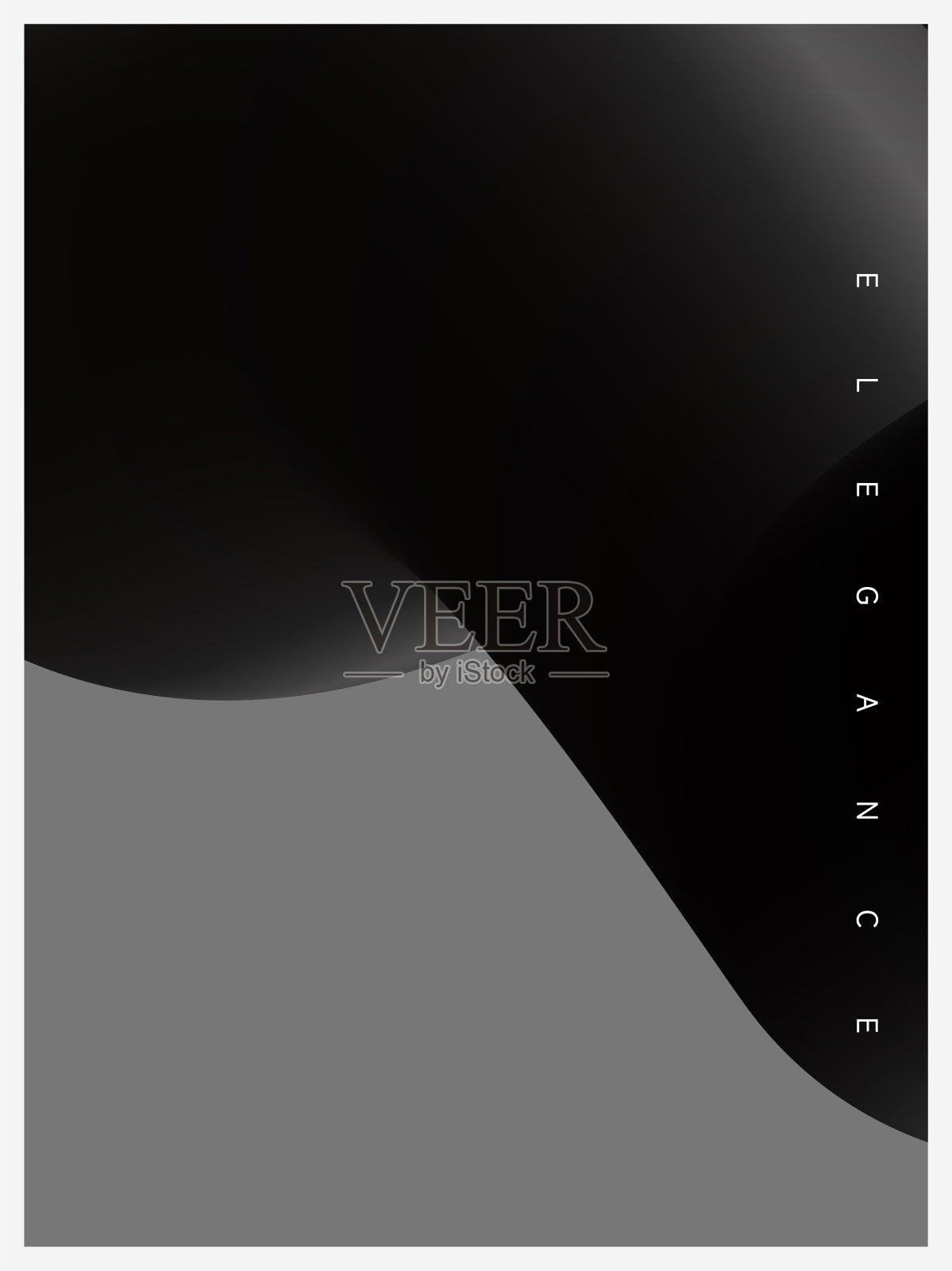 抽象优雅的极简主义黑白渐变,丝绸感觉,波浪流动的海报背景插画图片素材