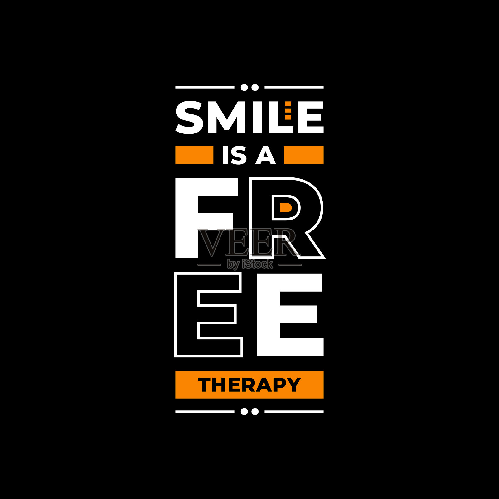 橙色现代几何字体灵感t恤设计的城市时尚风格插画图片素材