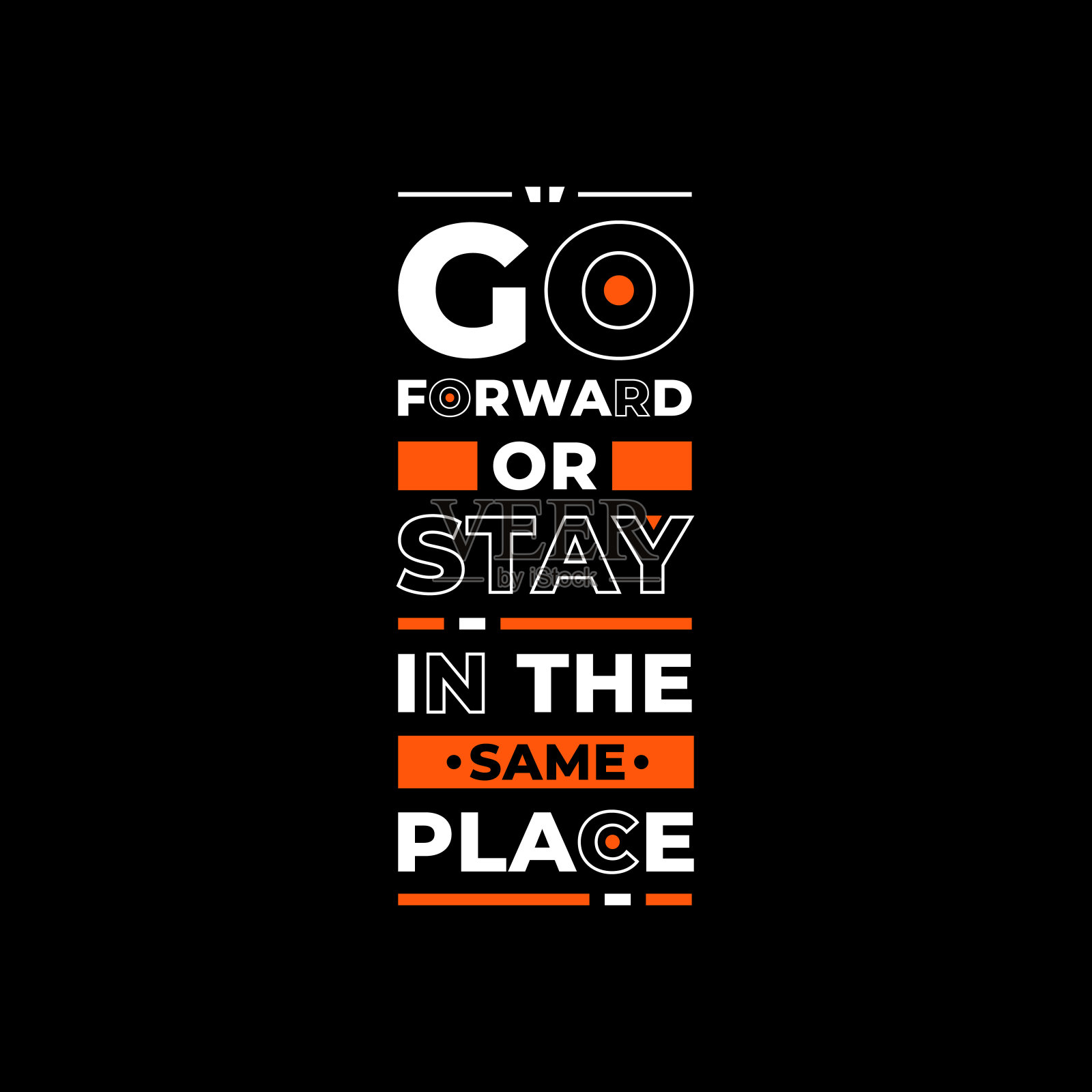 橙色现代几何字体灵感t恤设计的城市时尚风格插画图片素材