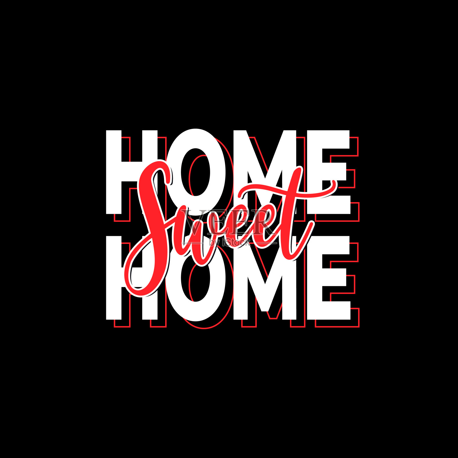 家甜蜜的家简单排版灵感语录t恤设计时尚风格设计元素图片