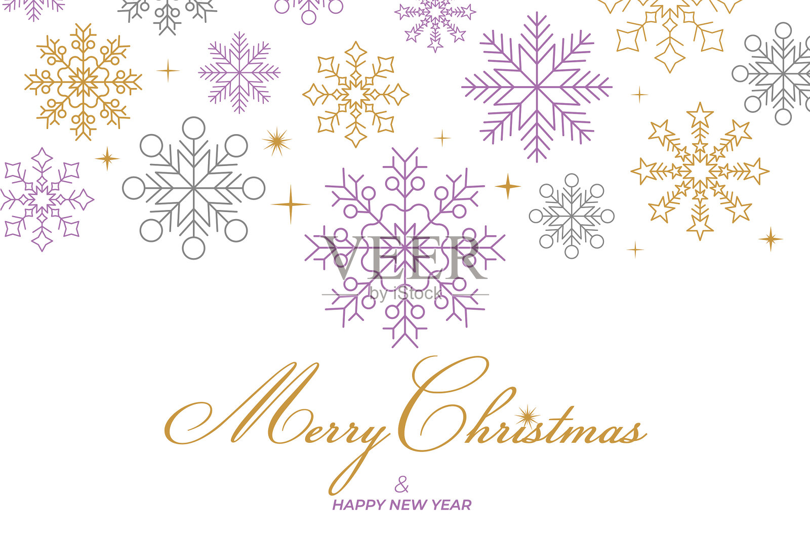 雪花节日贺卡背景插画图片素材