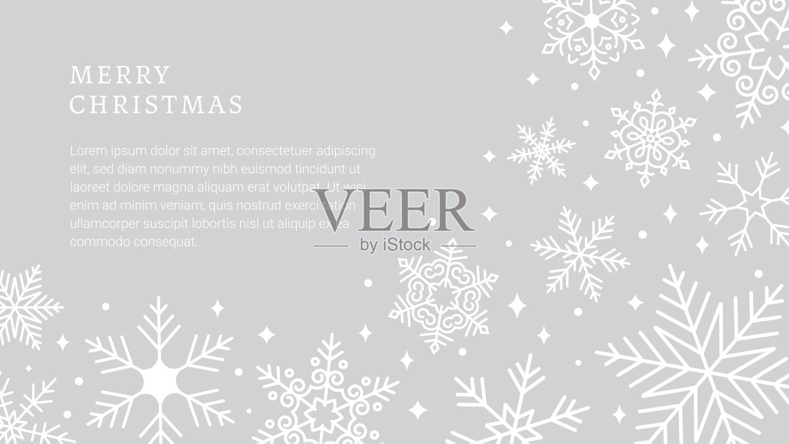 冬季雪花背景插画图片素材