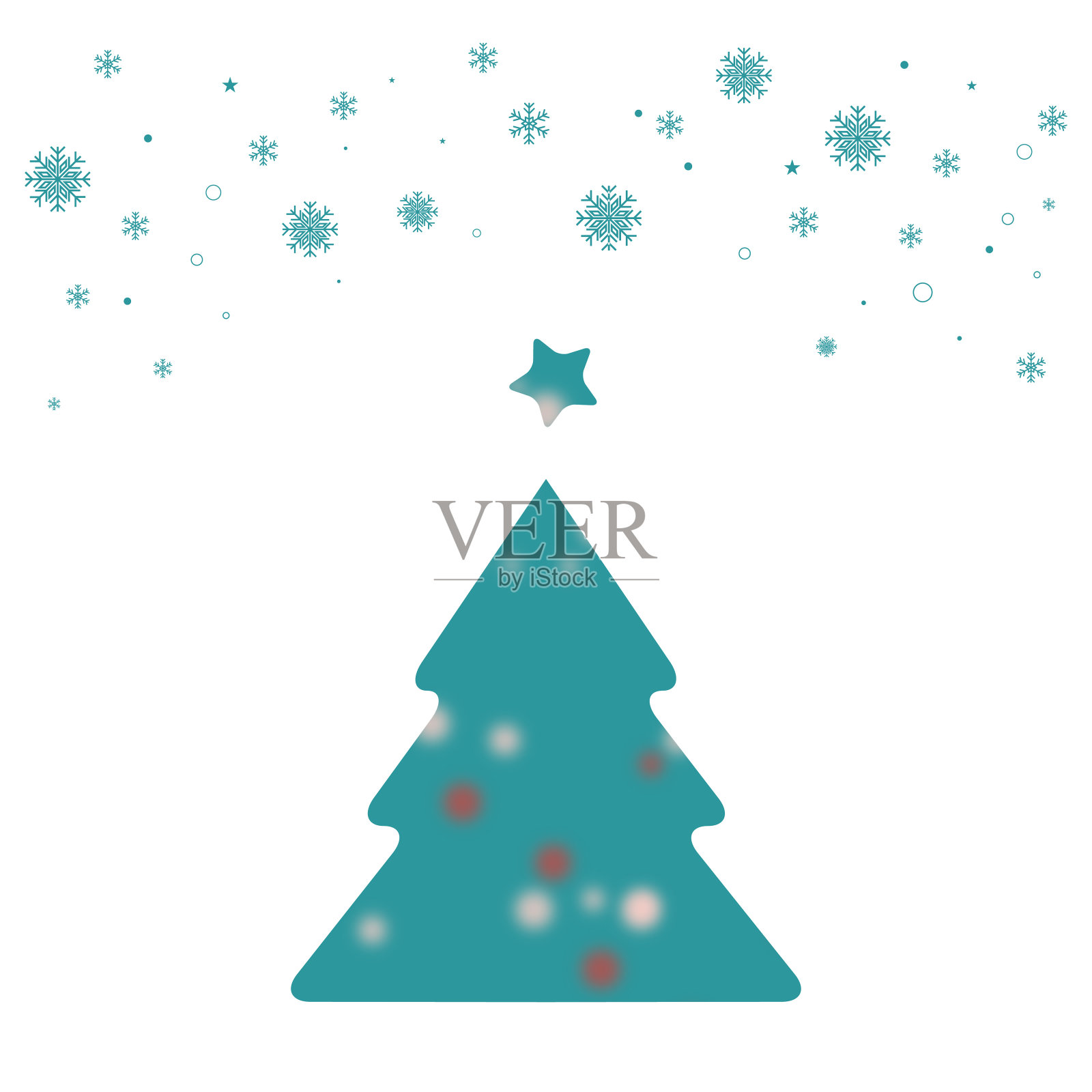 新年快乐。抽象圣诞矢量插图。松树。圣诞树。设计贺卡,徽章,邀请,日历等矢量股票插图插画图片素材