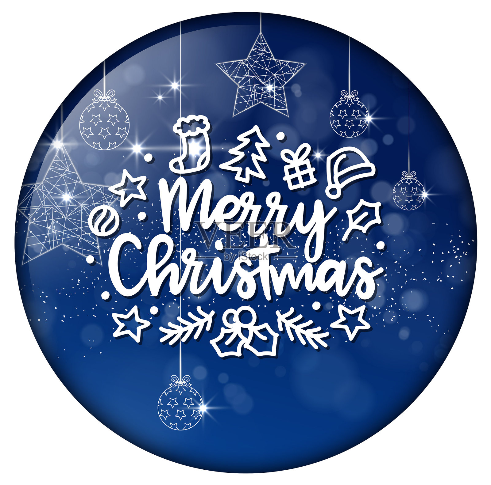 庆祝圣诞标签插画图片素材