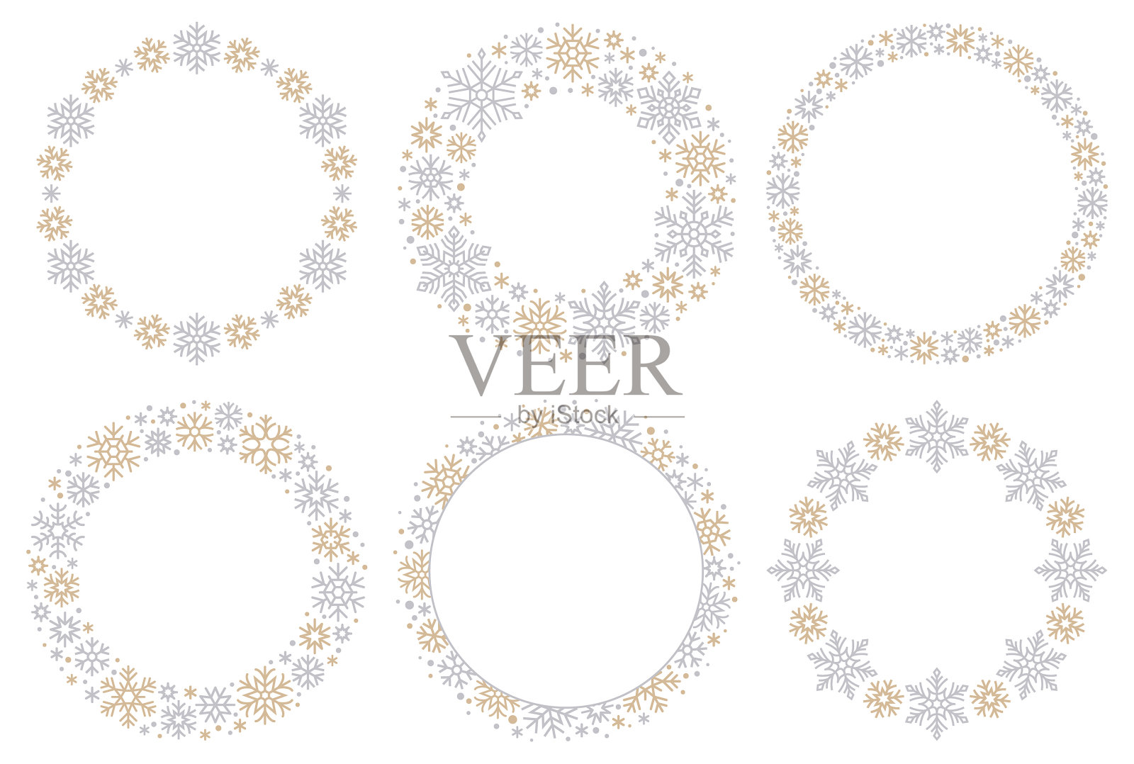 雪花插画图片素材