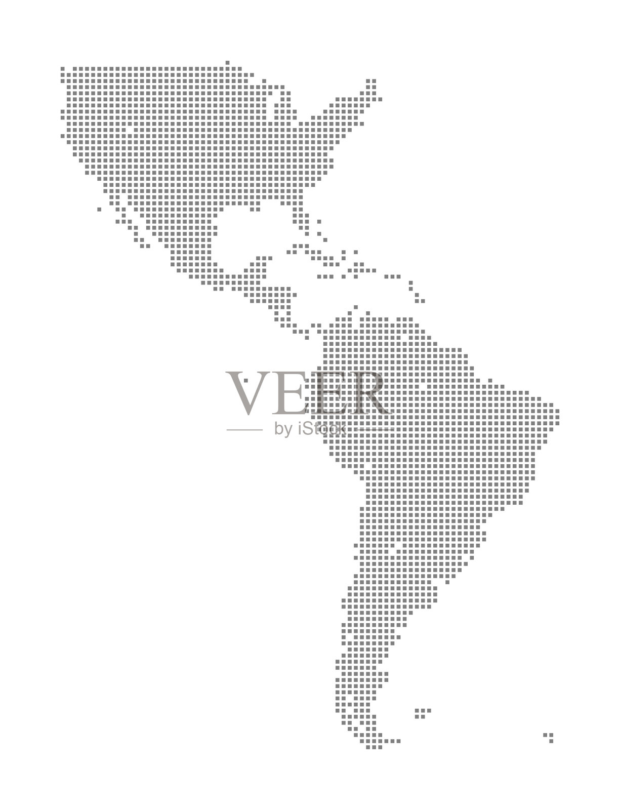 北美和南美地图使用方块插画图片素材