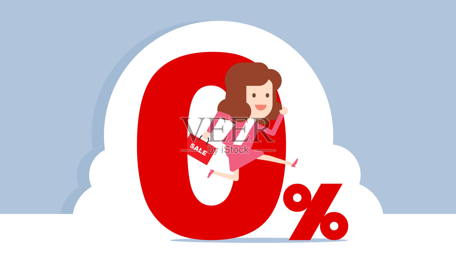 女商人用信用卡购物设计元素图片