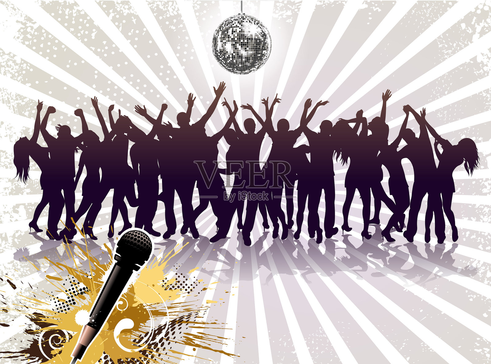 舞会标志插画图片素材