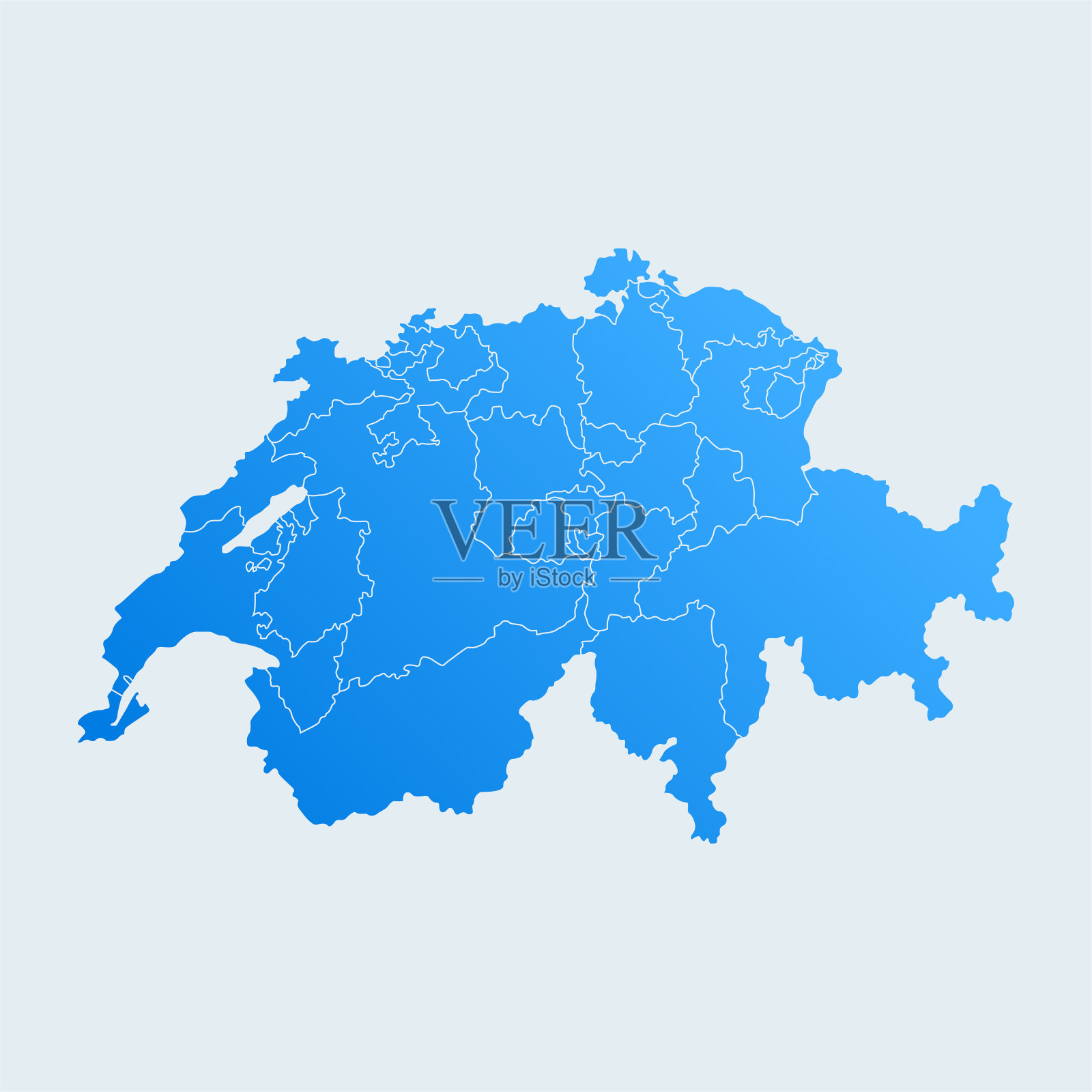 瑞士地图插画图片素材