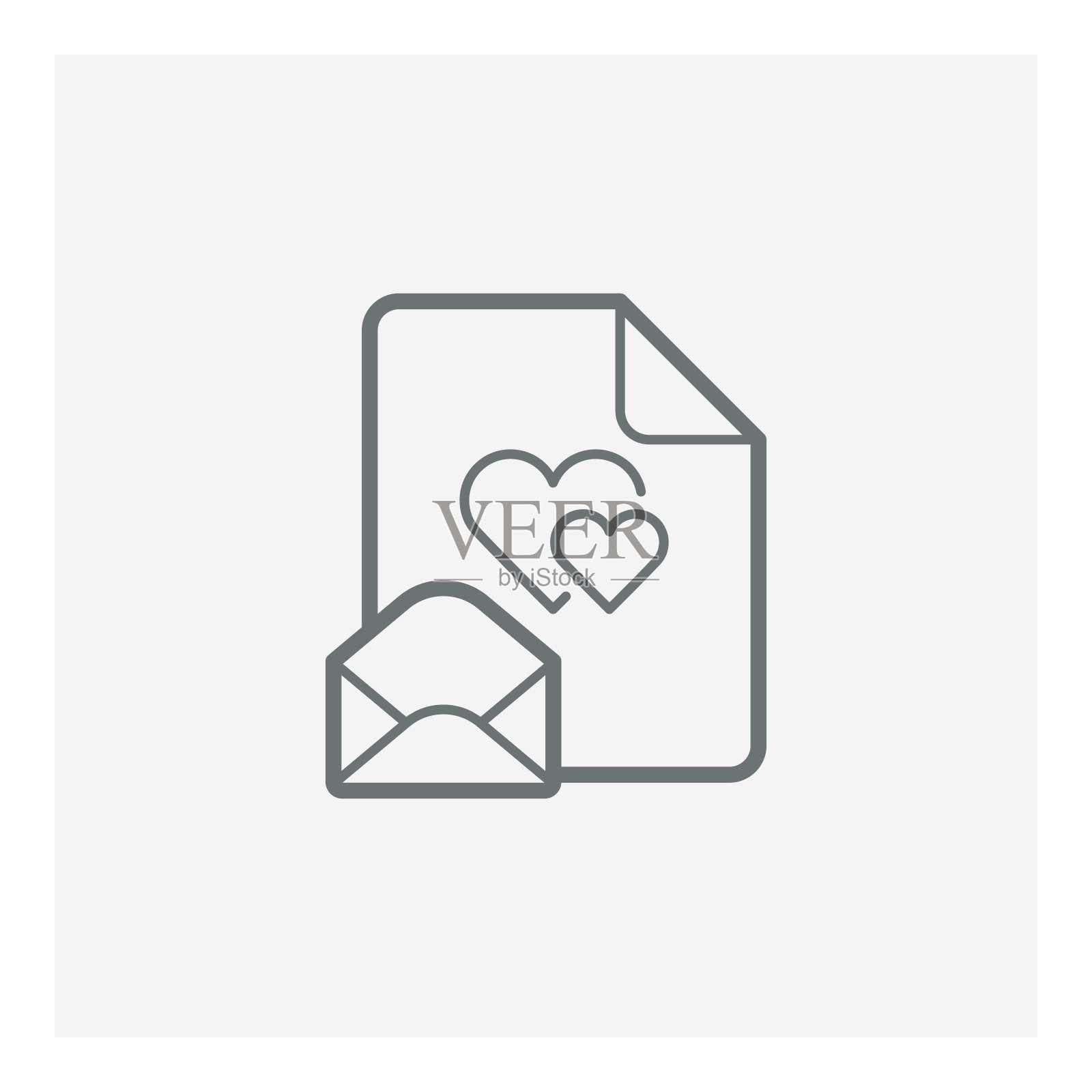 爱心信图标图标素材