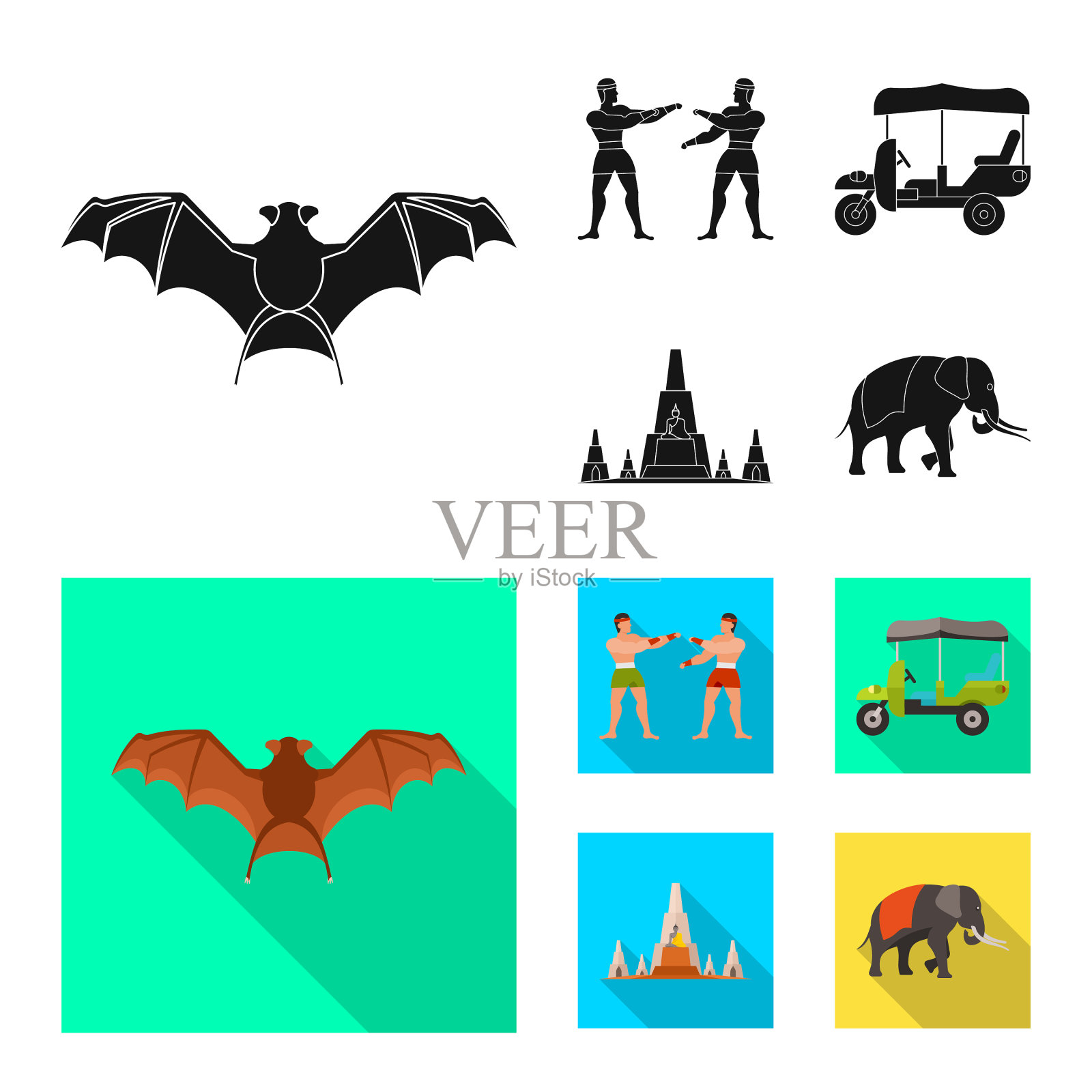 设计之旅与异域符号插画图片素材