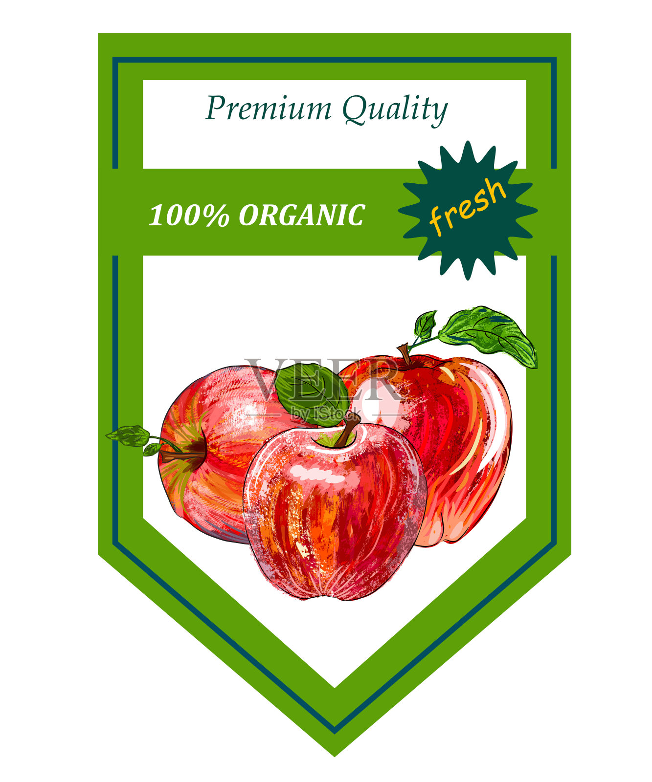 食品标签设计插画图片素材