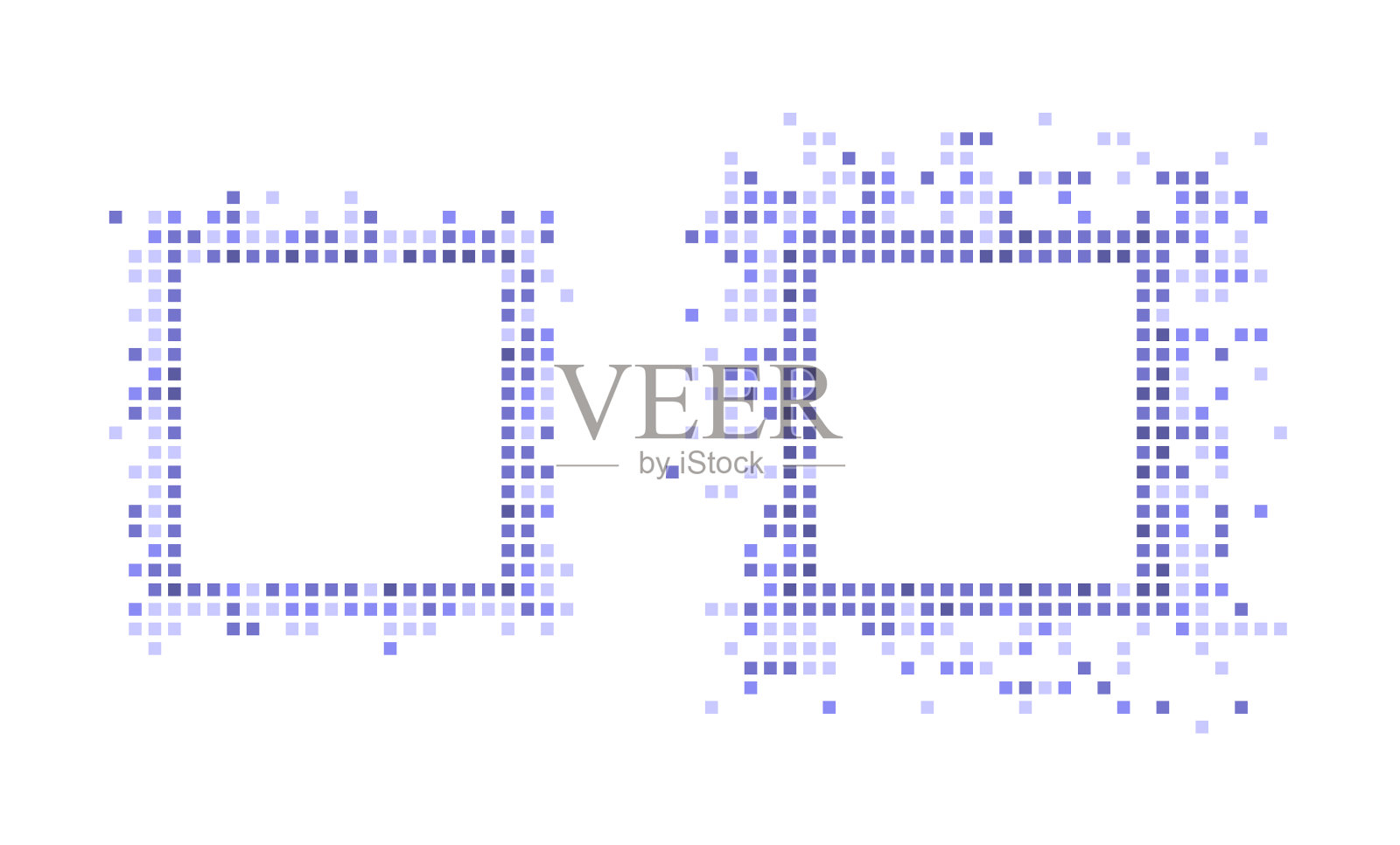 像素方形的框架插画图片素材