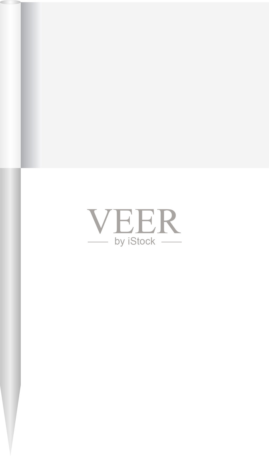 旗杆上的白旗插画图片素材