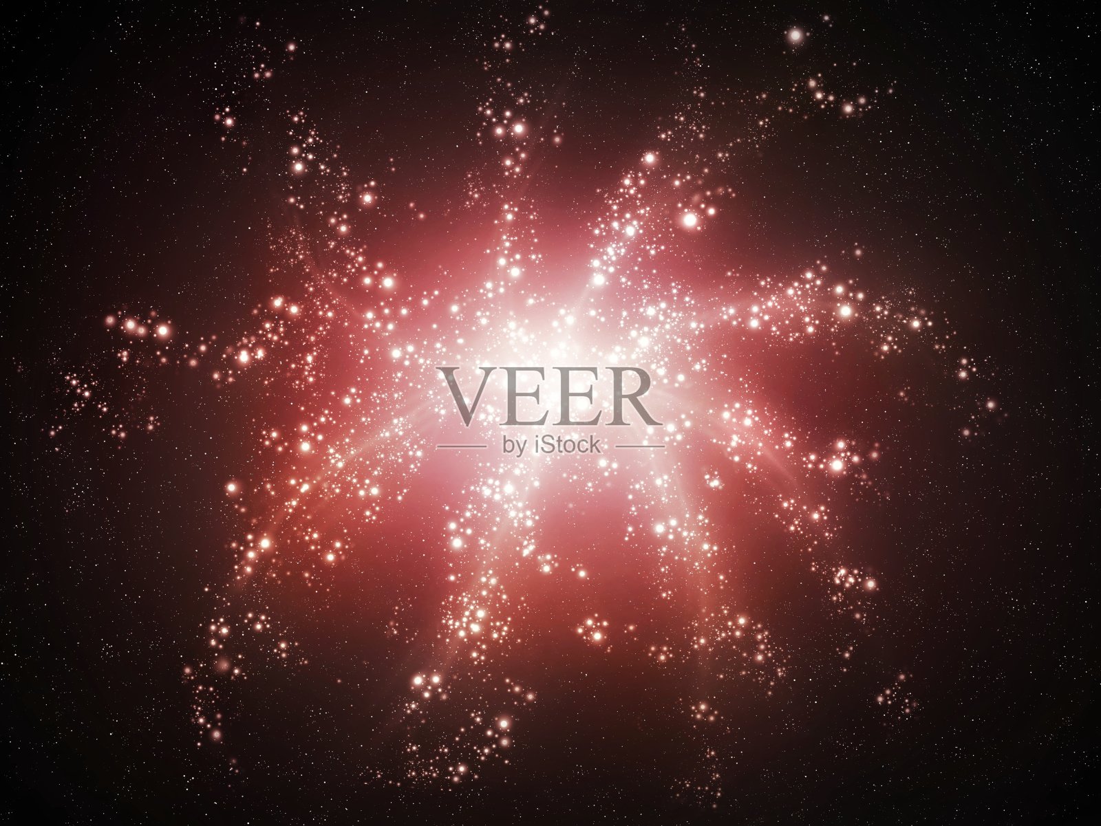 有恒星的螺旋星系的旋臂。宇宙现象。照片摄影图片