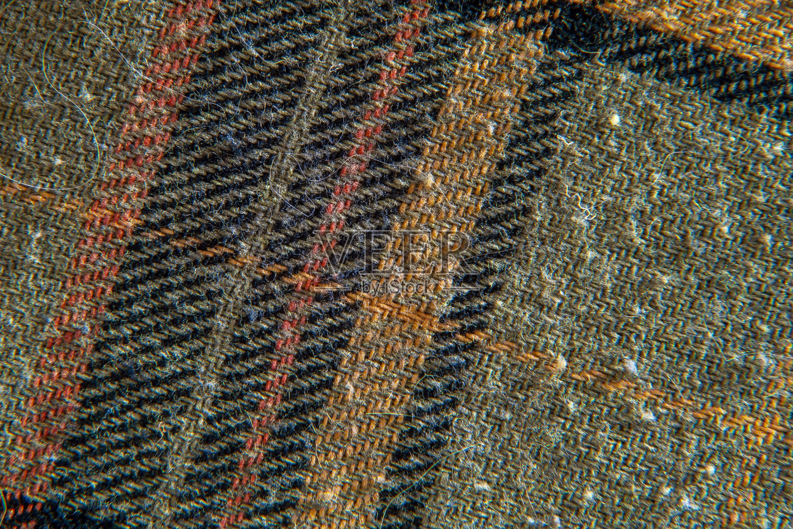 有格子图案的针织物特写照片摄影图片