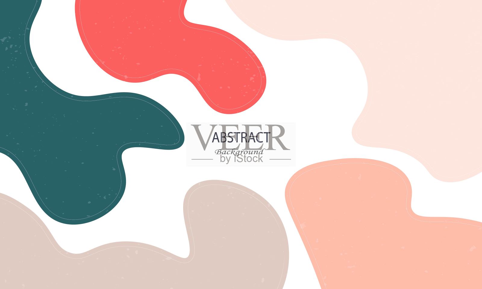 抽象背景与流体形状插画图片素材