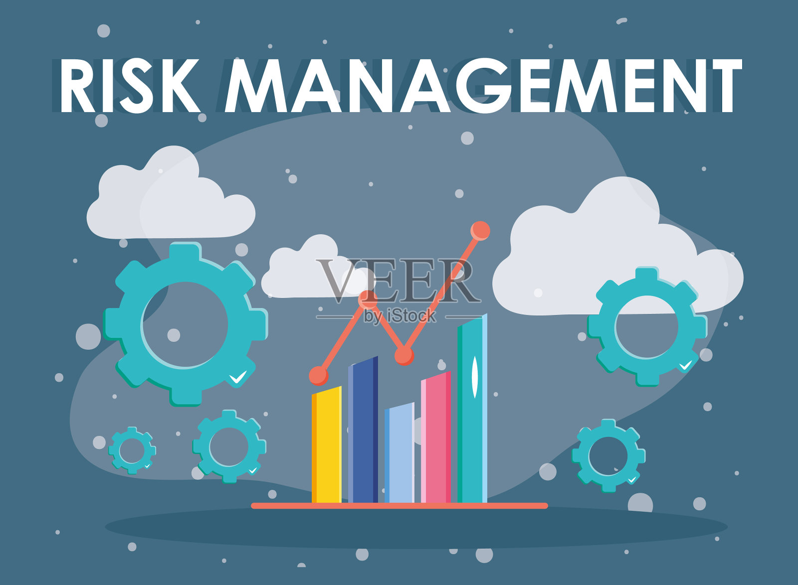 齿轮条形图插画图片素材