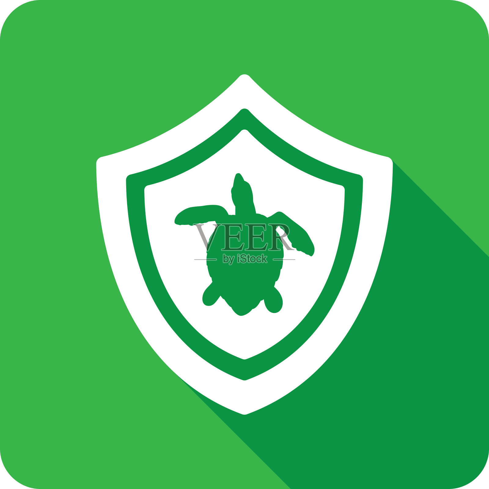 盾海龟图标插画图片素材