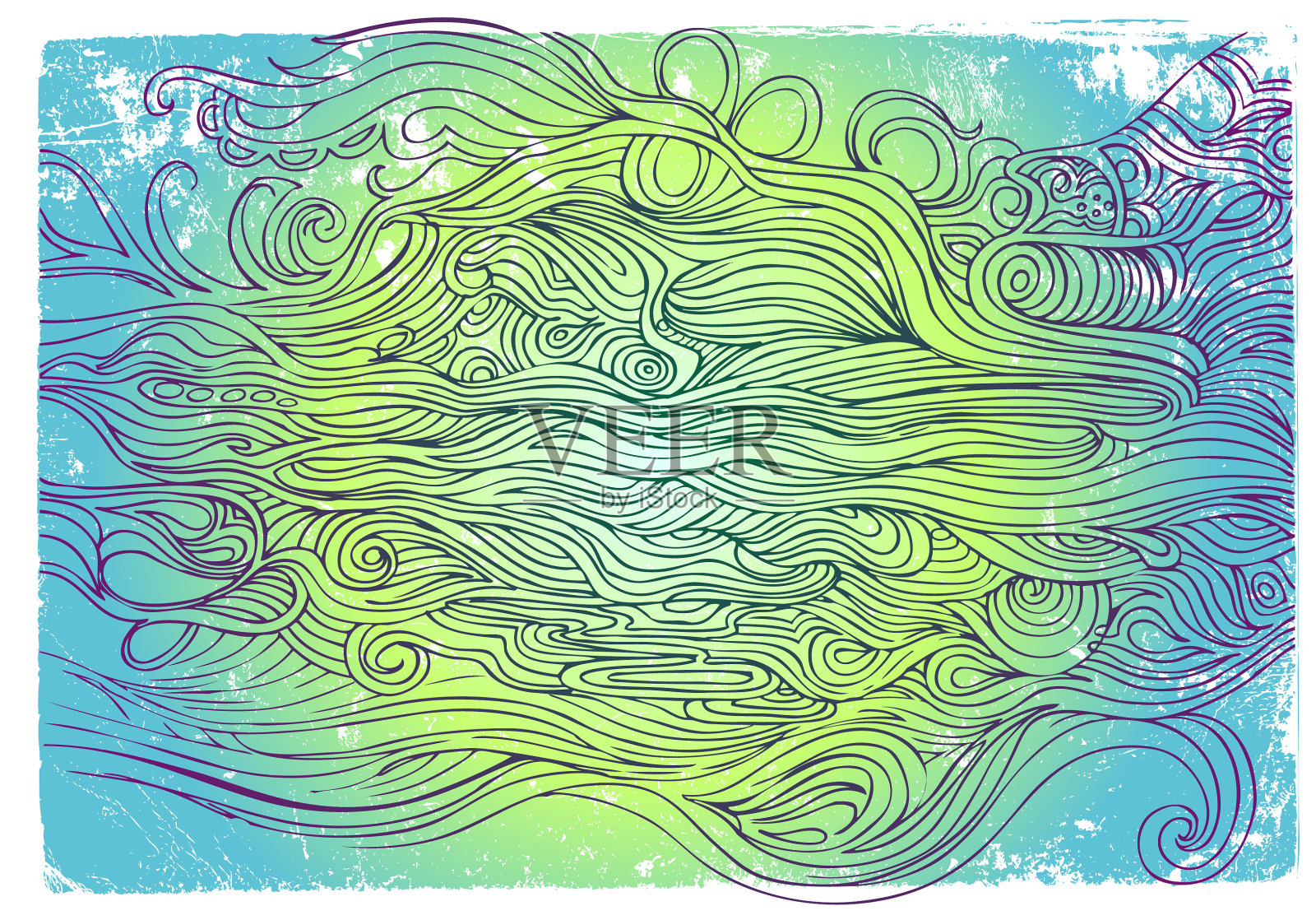 温柔的流插画图片素材