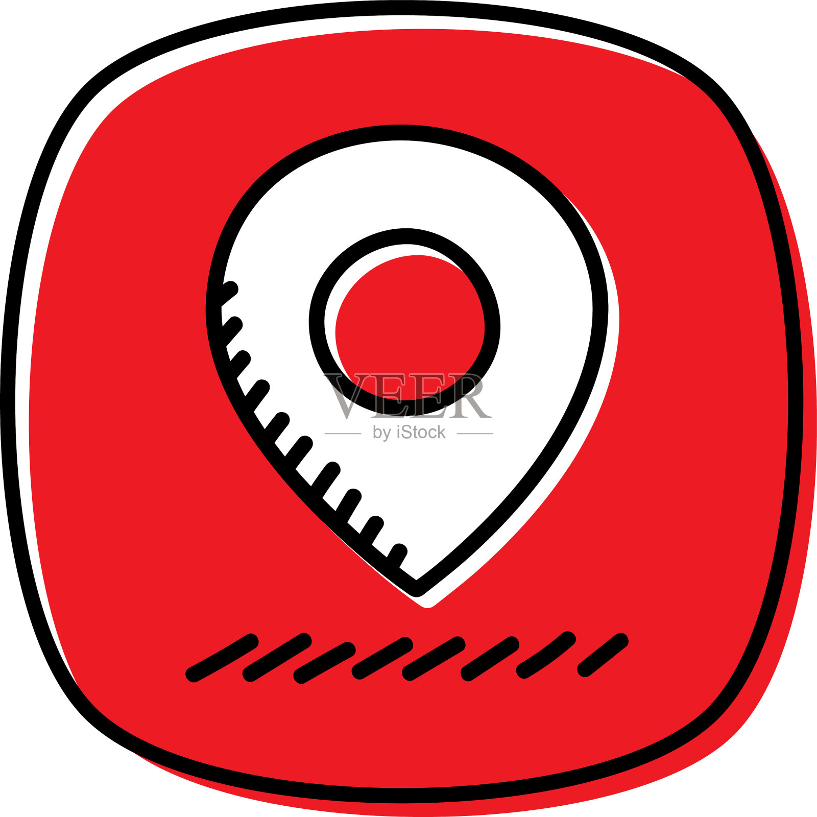 位置标记涂鸦2插画图片素材